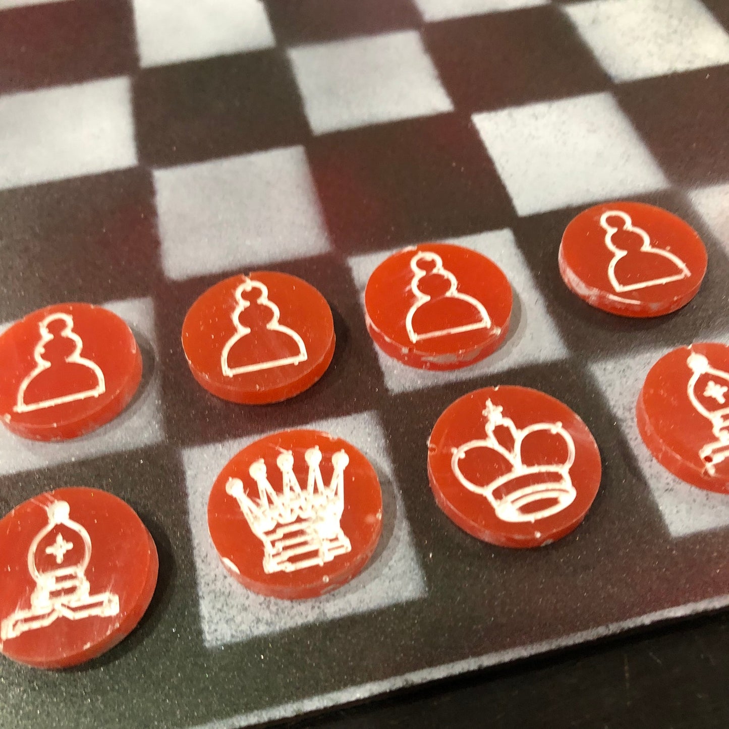 Fading Violet - Painted Chess Set