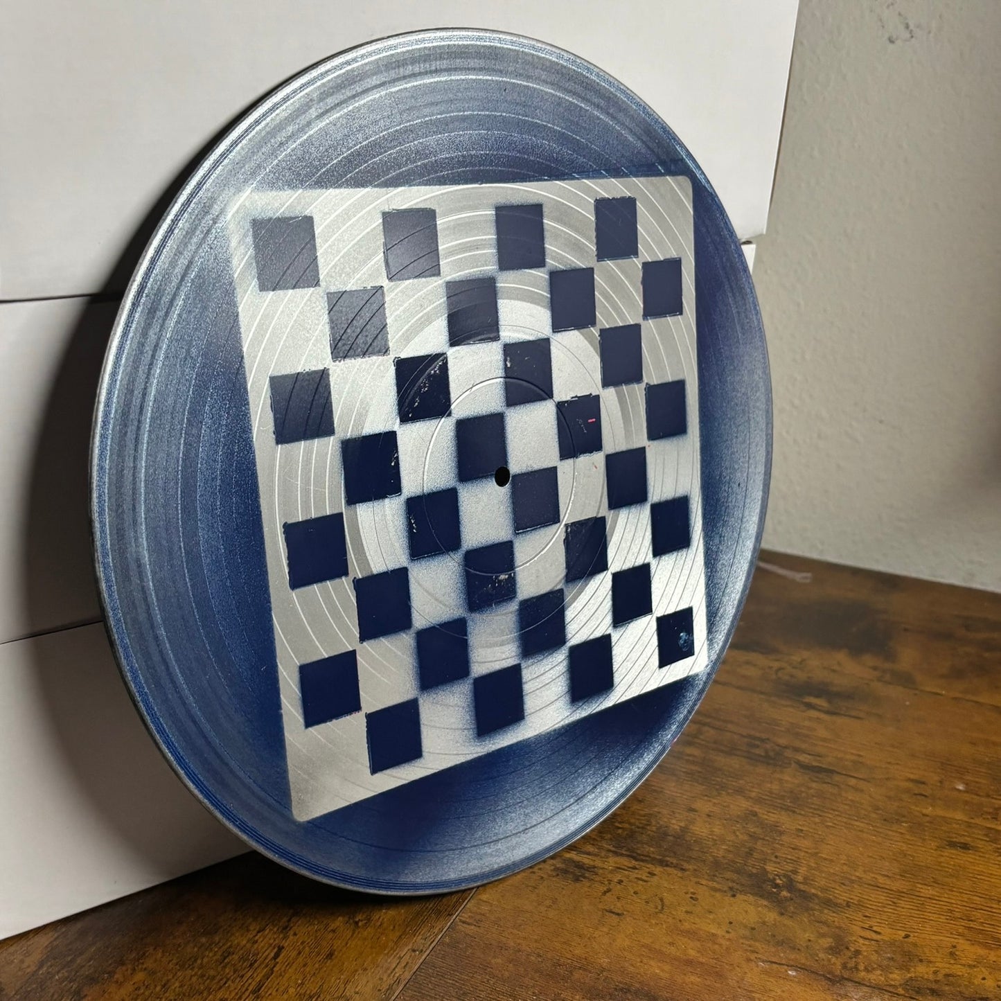 Silver Ocean Blue - Vinyl Chess Board