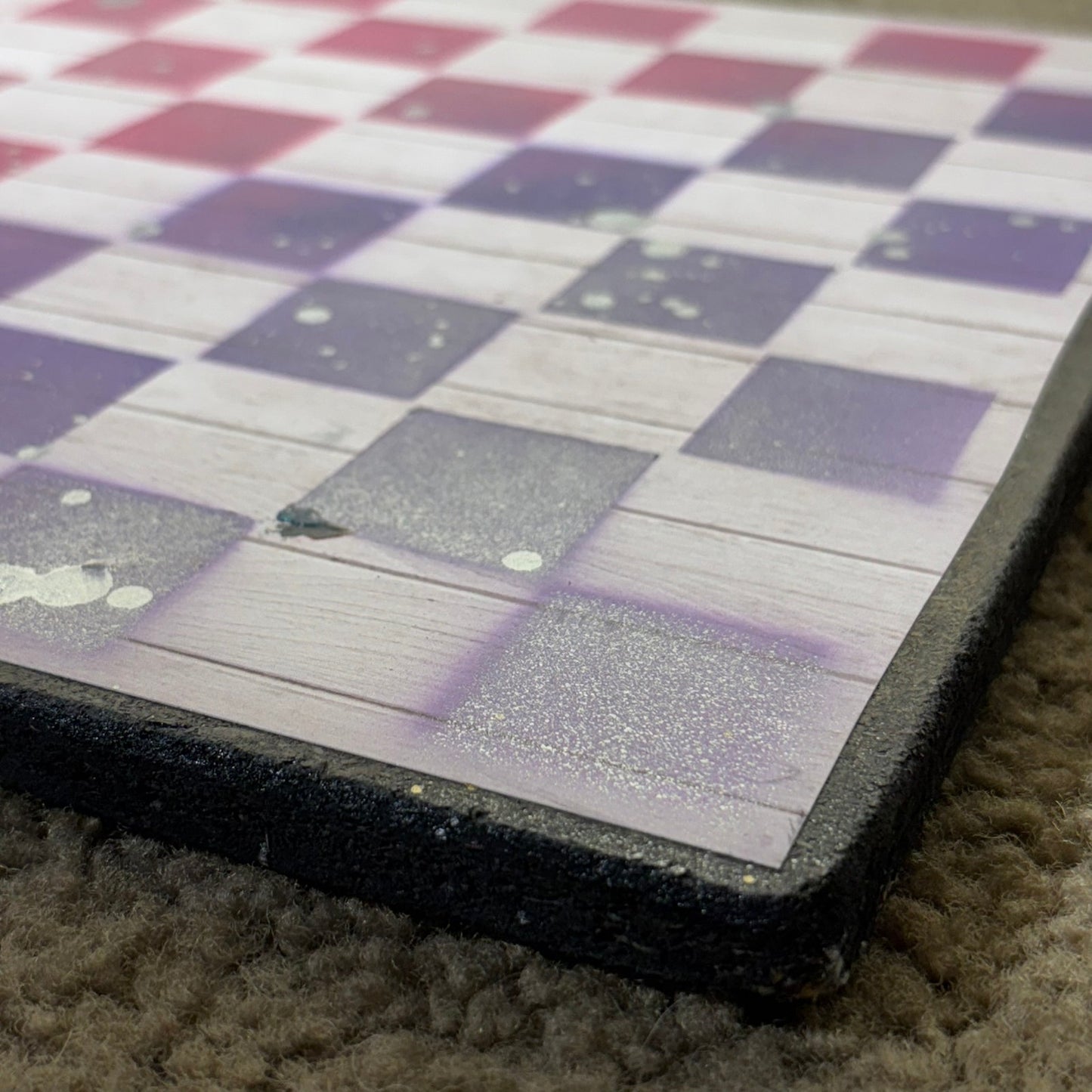 Purple Pink - Scrapbook Chess Board