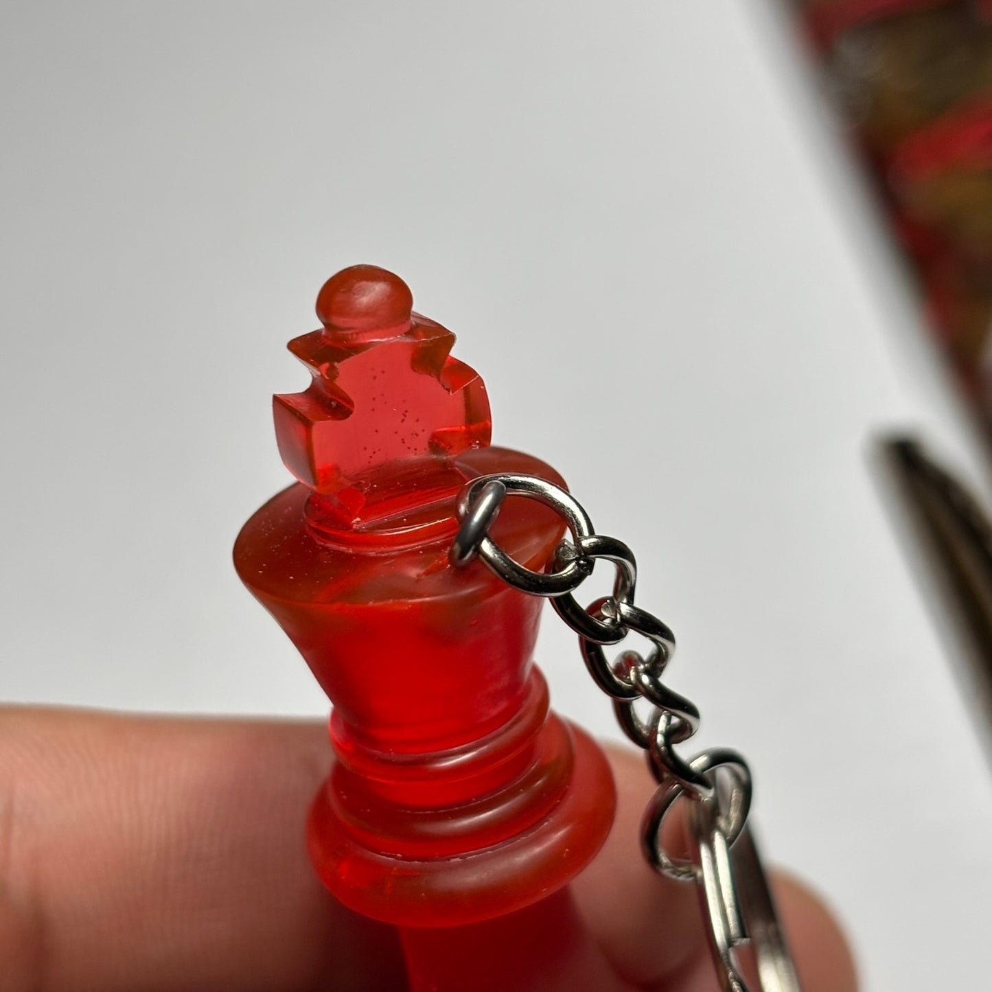 Cherry Red King - Handmade Resin Keychain