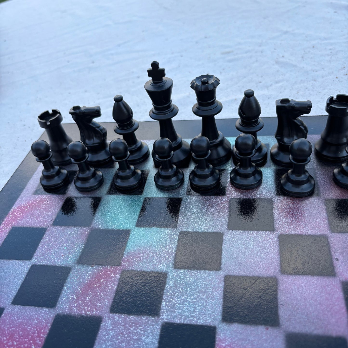 Metallic Space - Painted Chess Set