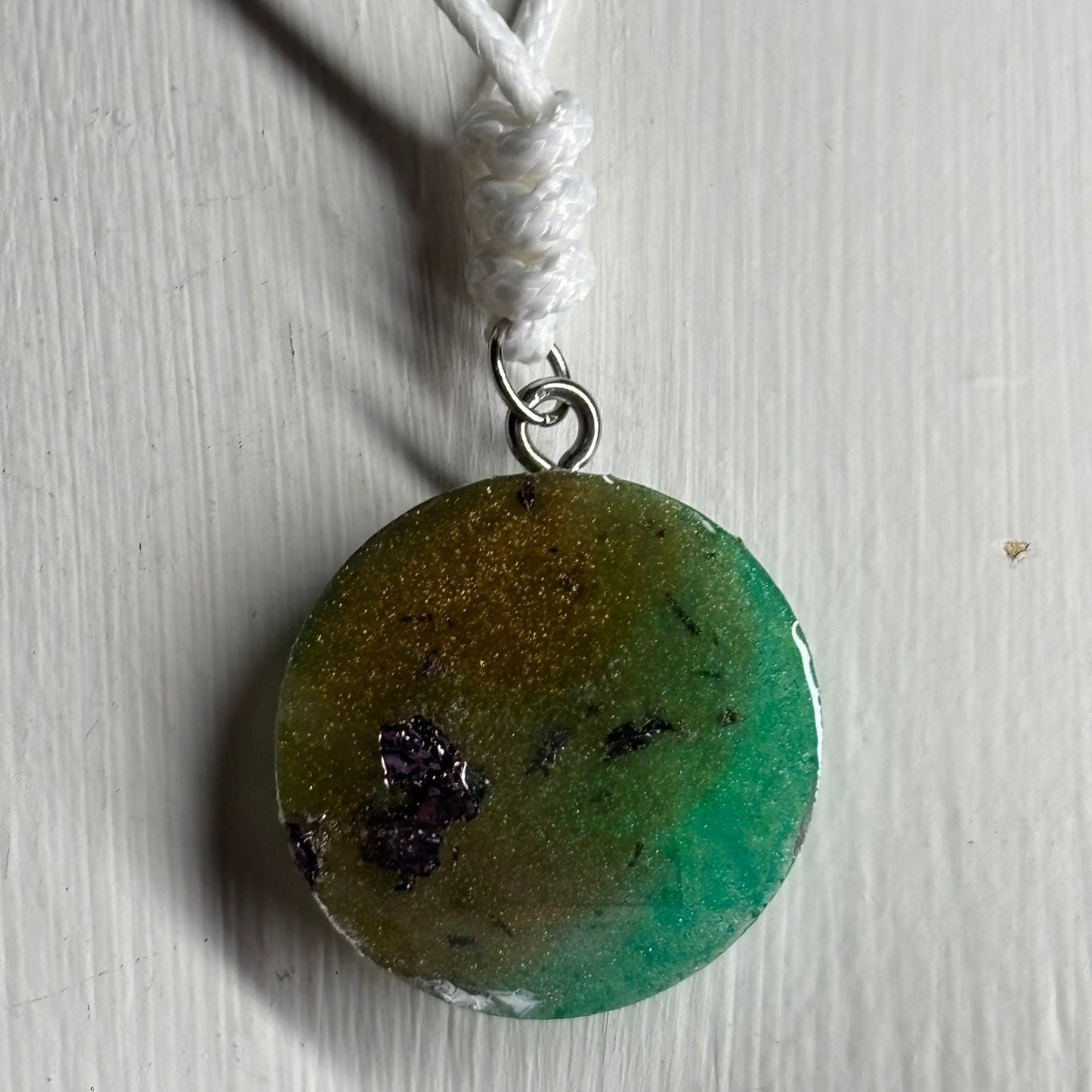 Forest Green Pawn - Handmade Resin Chess Necklace