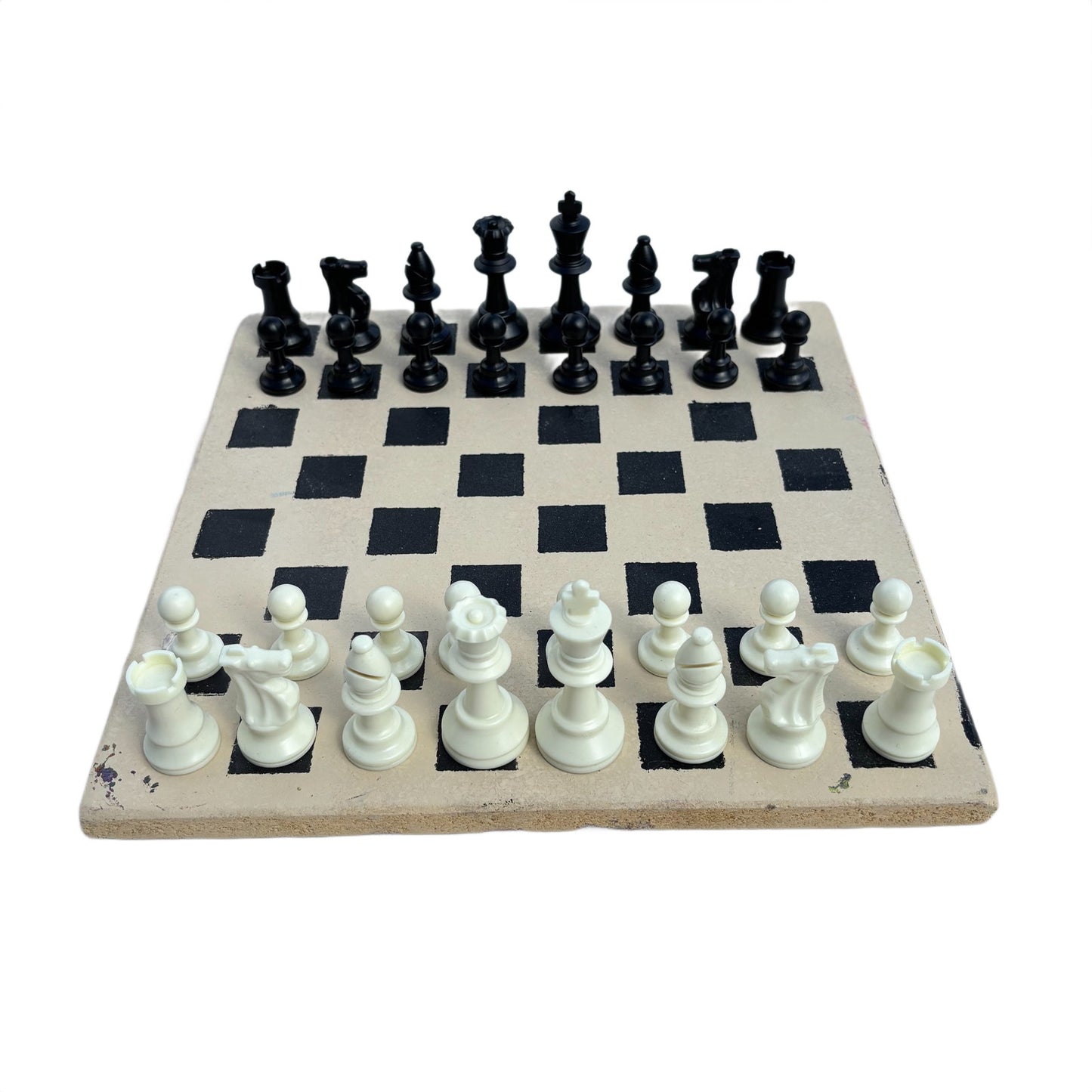 Cream & Black - Painted Chess Set