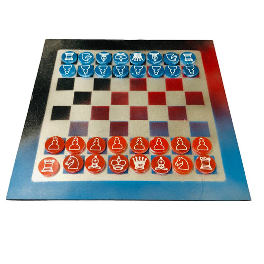 Rocket Chromed - Painted Chess Set