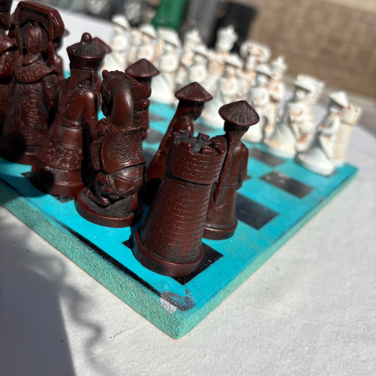 Aqua Green - Chinese Edition Chess Set