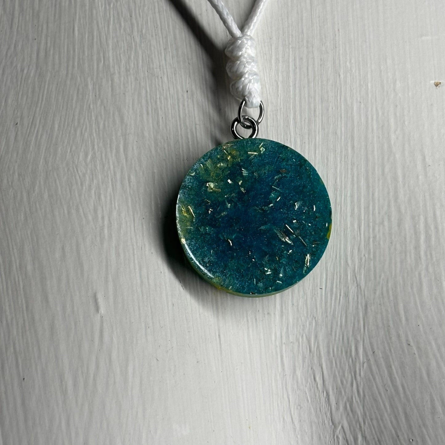 Sparkle Green Knight - Handmade Resin Chess Necklace