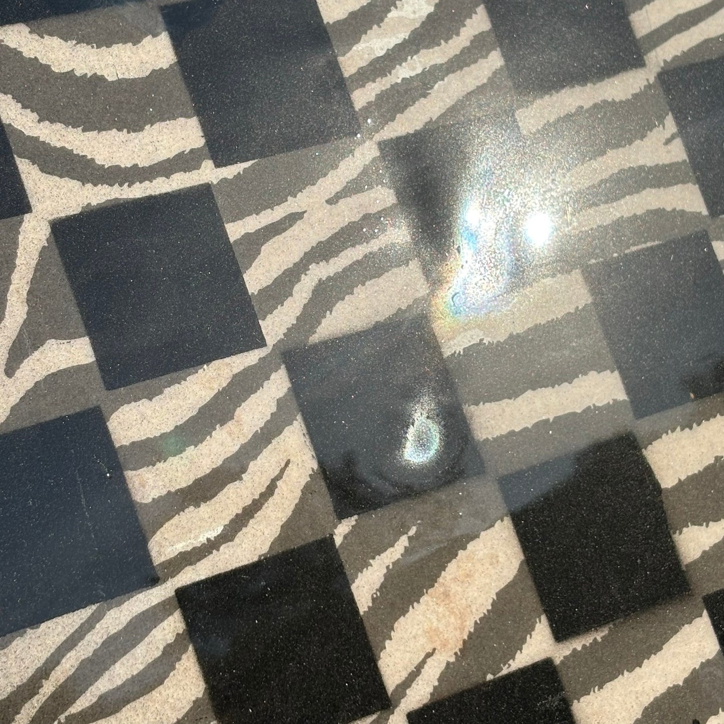 Zebra Stripe - Resin Coated Chess Board