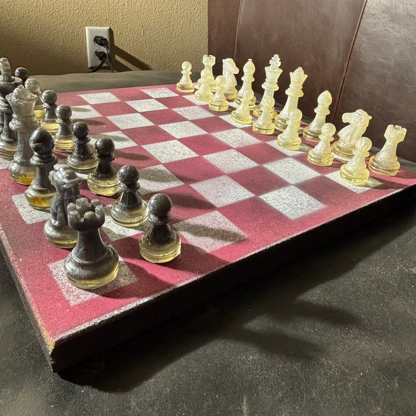 Dirty Pink - Painted Chess Set