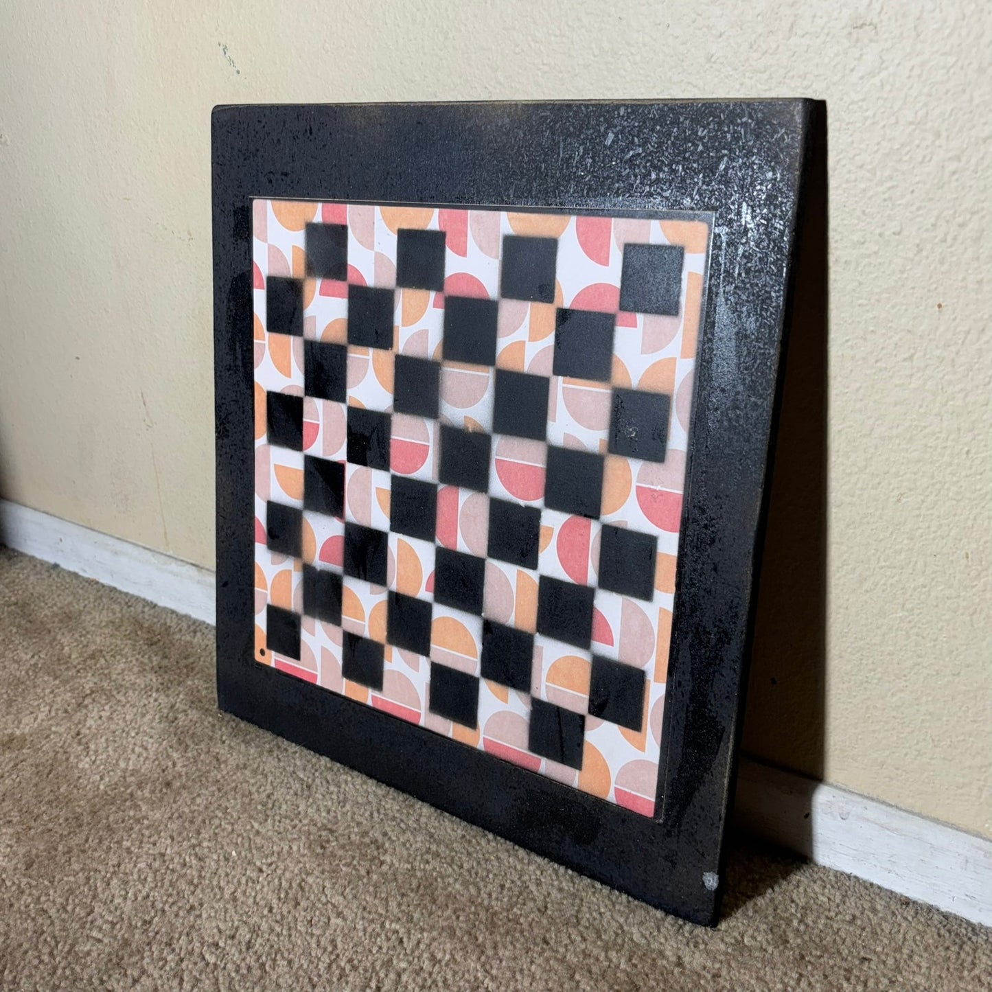 Peach Pink Simple Pattern - Large Scrapbook Chess Board