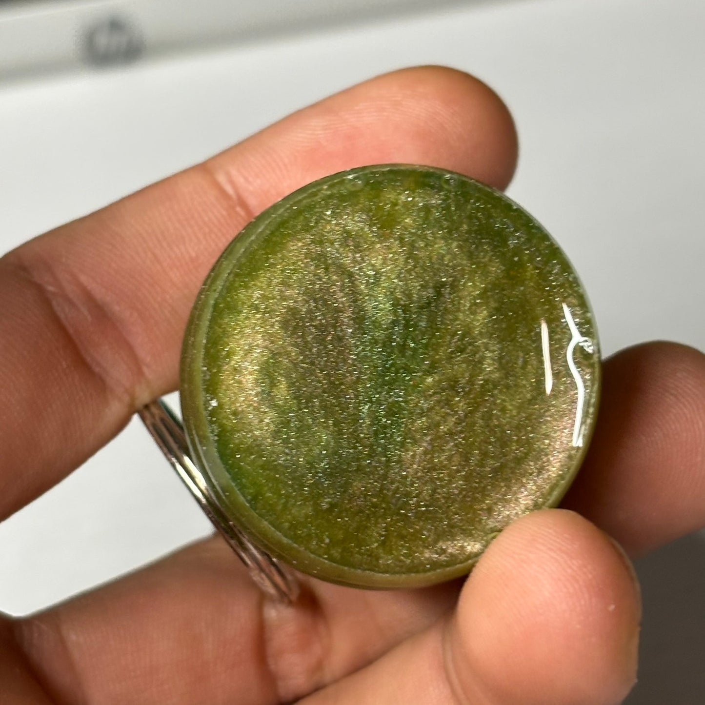 Prestigious Green Bishop - Handmade Resin Keychain - Large Edition