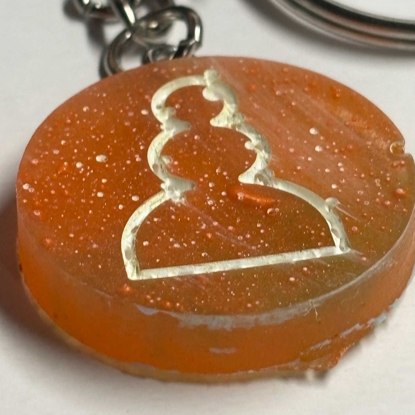 Orange Pawn - Handmade Resin Keychain - Flat Edition