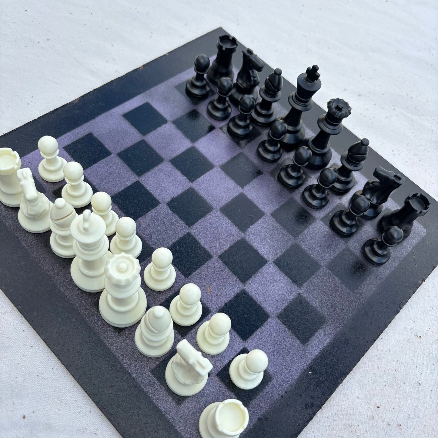 Dark Purple - Painted Chess Set