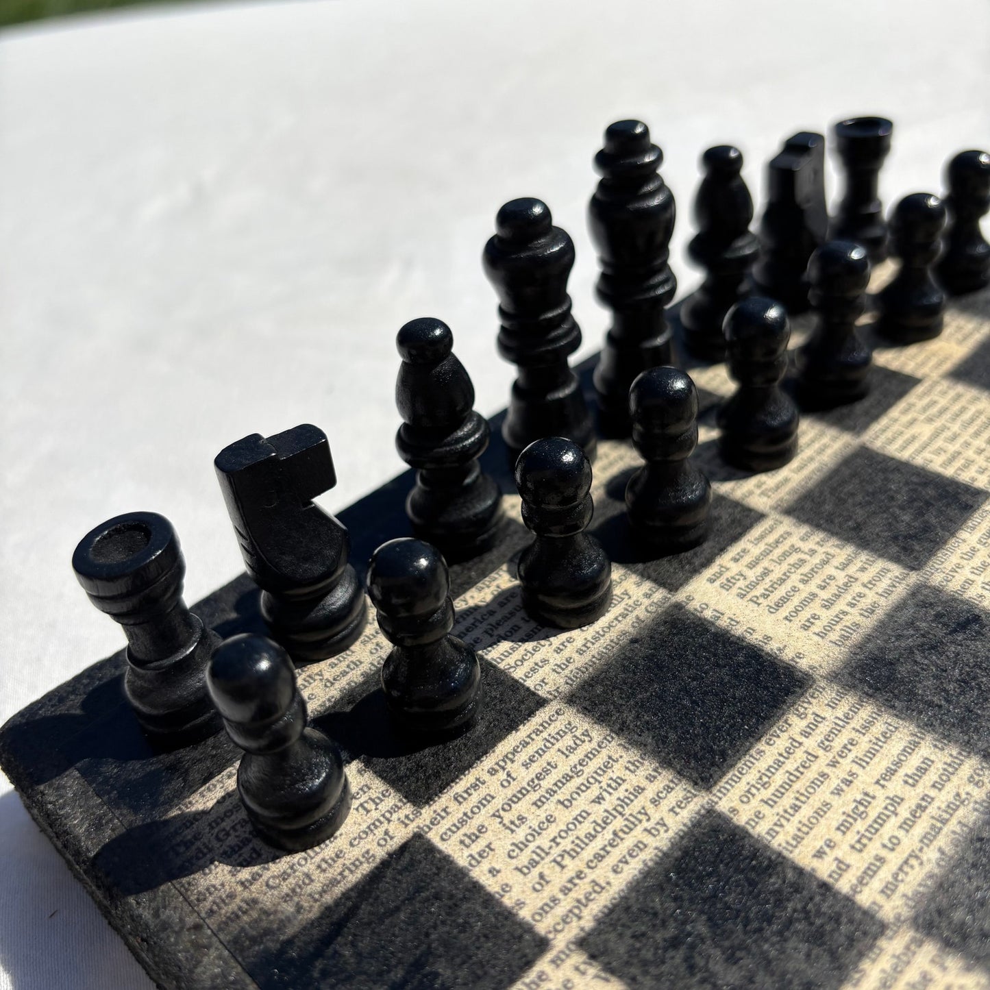 Vintage Words - Scrapbook Chess Set