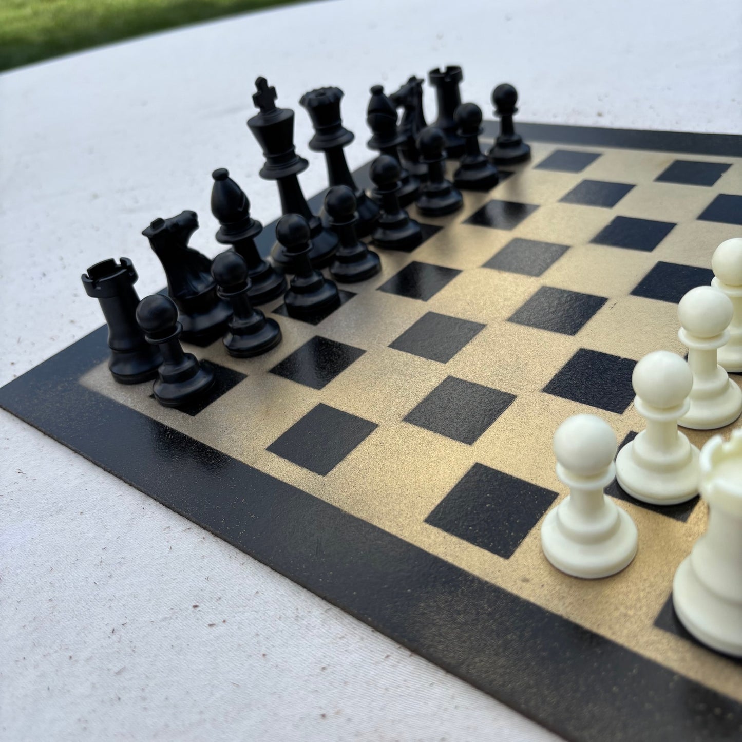 Gold & Black - Painted Chess Set