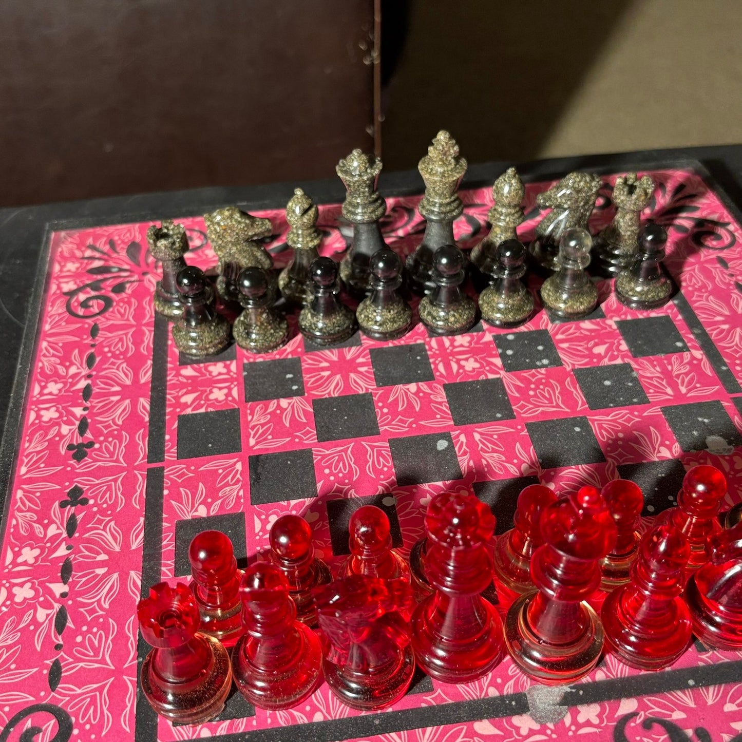 Royal Red - Scrapbook Chess Set