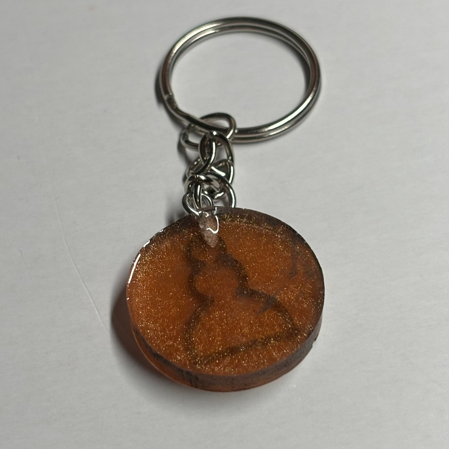Premium Orange - Handmade Resin Keychain - Flat Edition