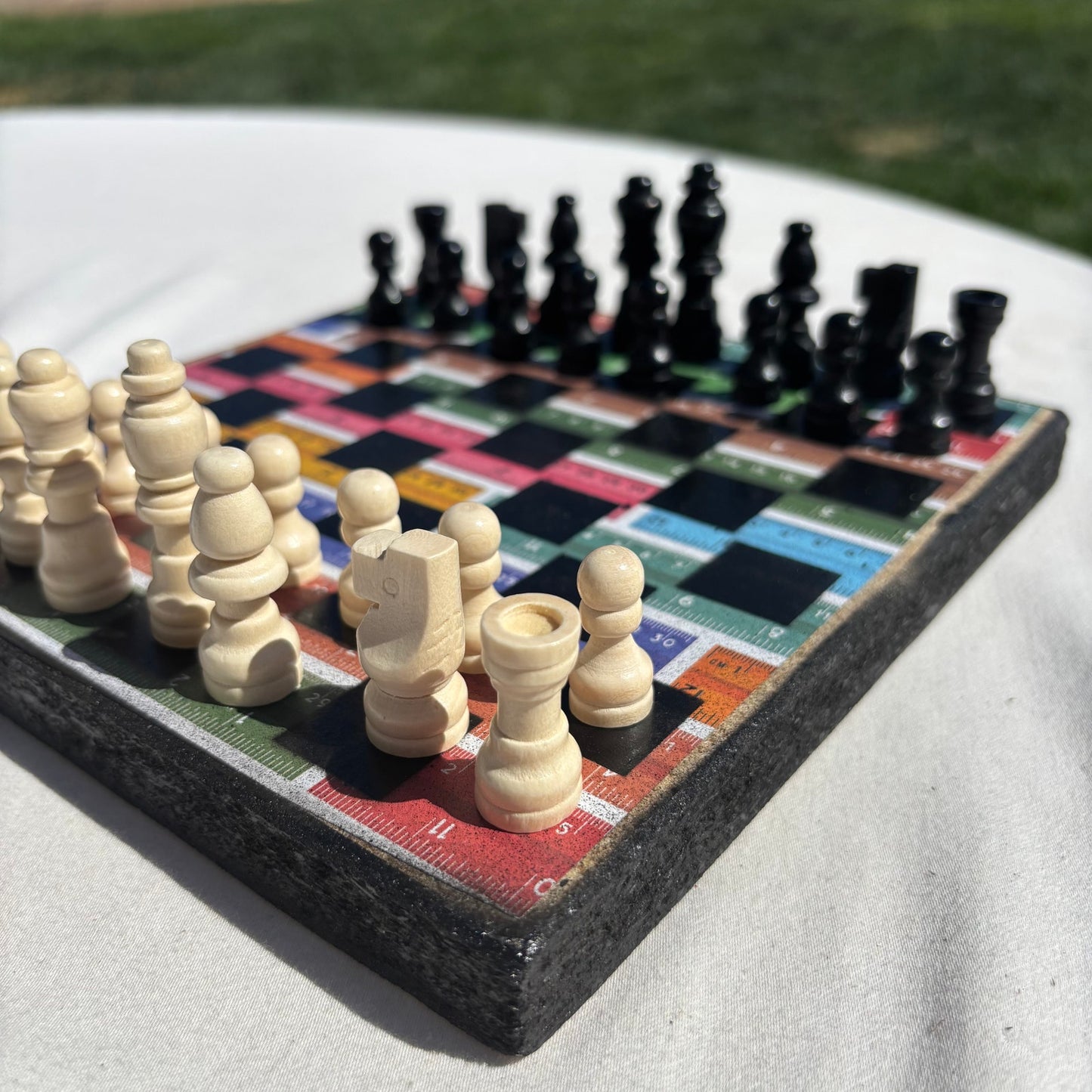 Colored Rulers - Scrapbook Chess Set