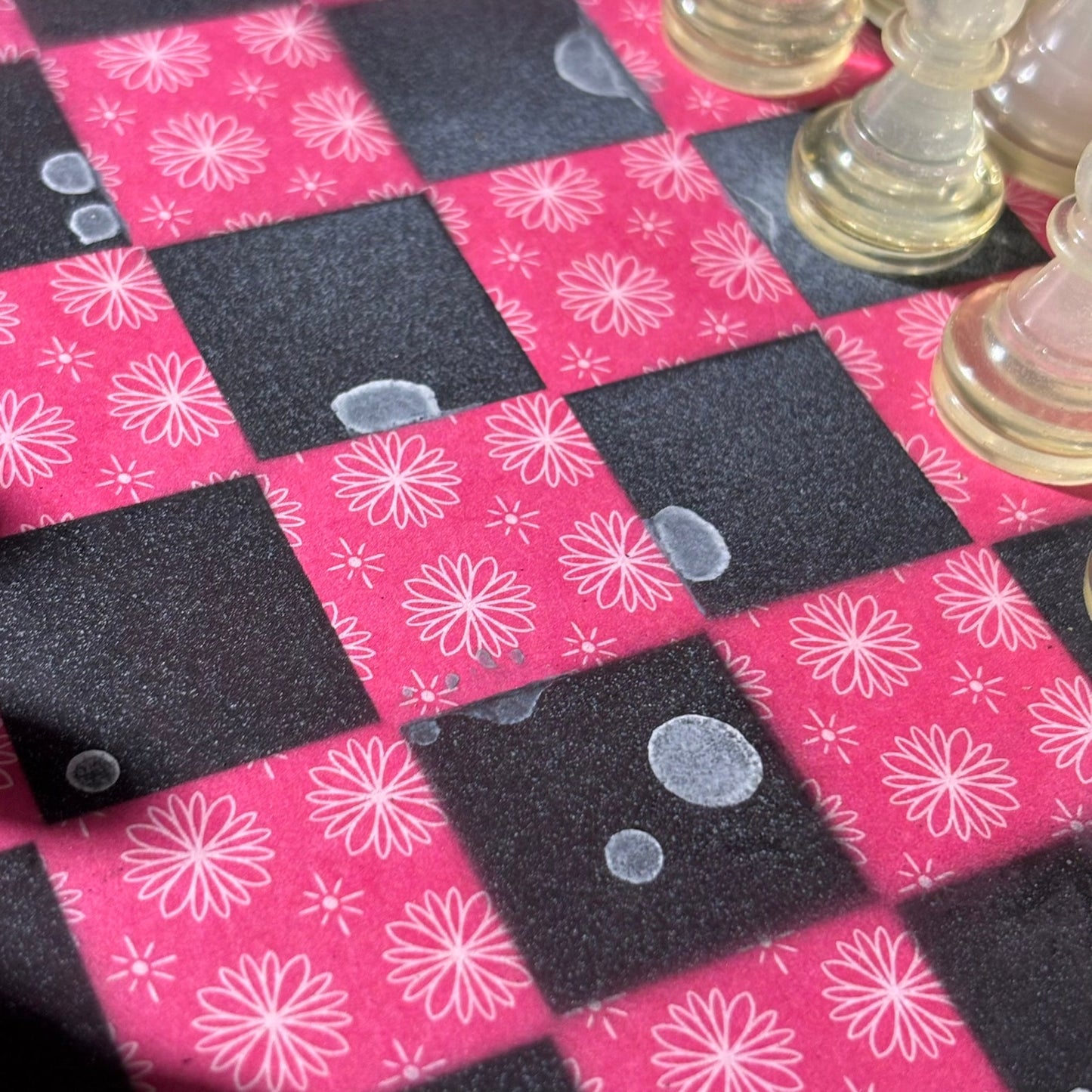 Vibrant Red - Scrapbook Chess Set