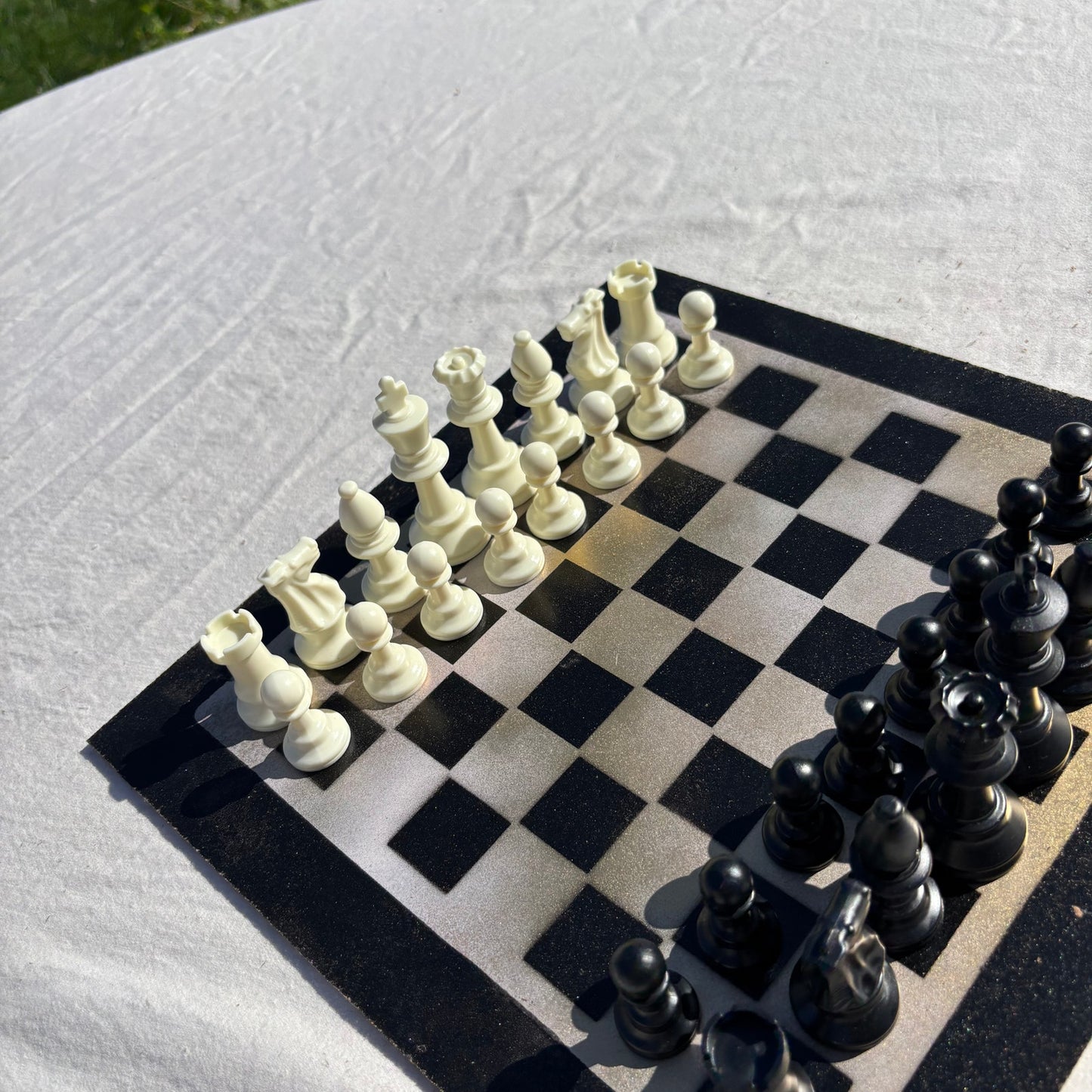 Simple Cream - Painted Chess Set