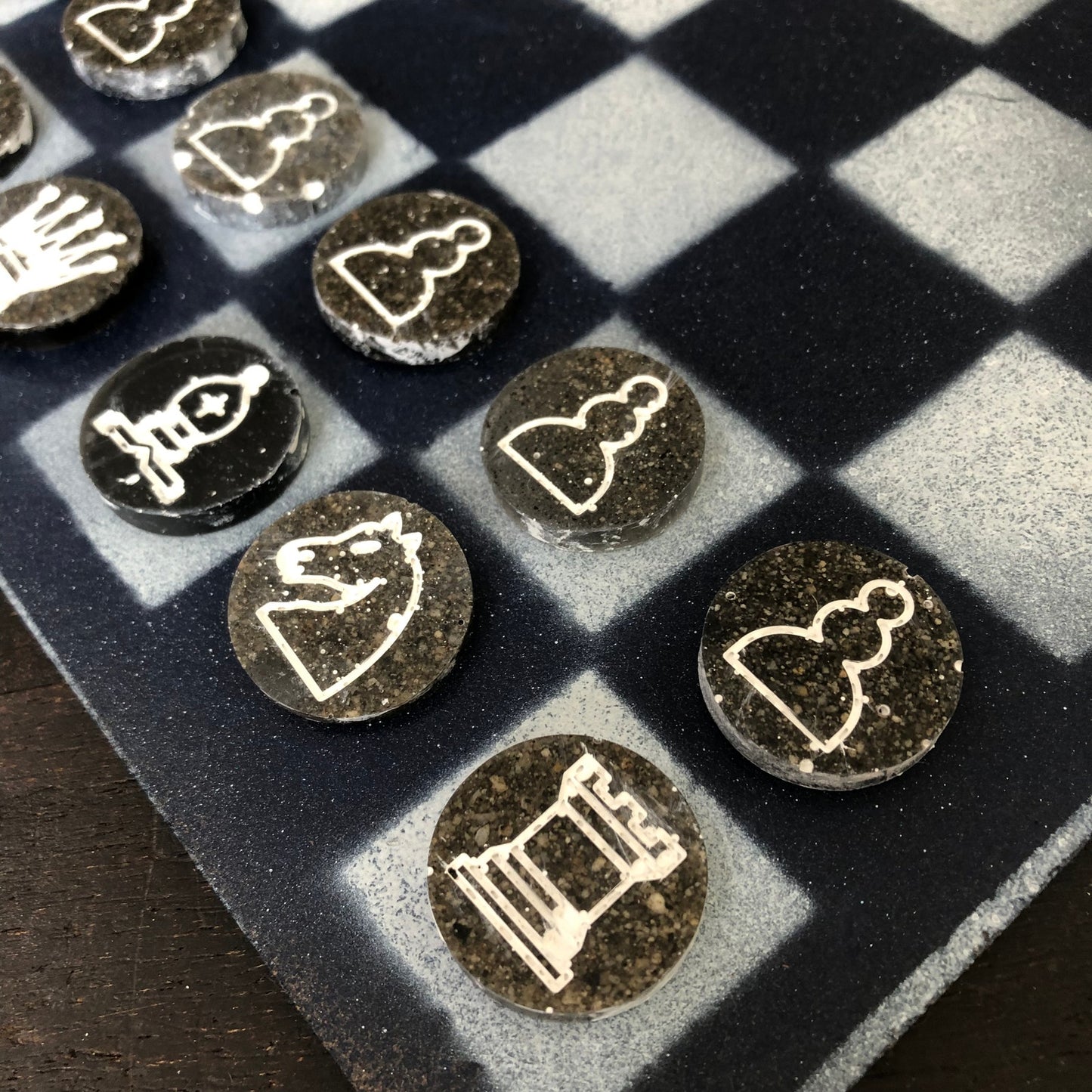 Dark Luxury - Painted Chess Set