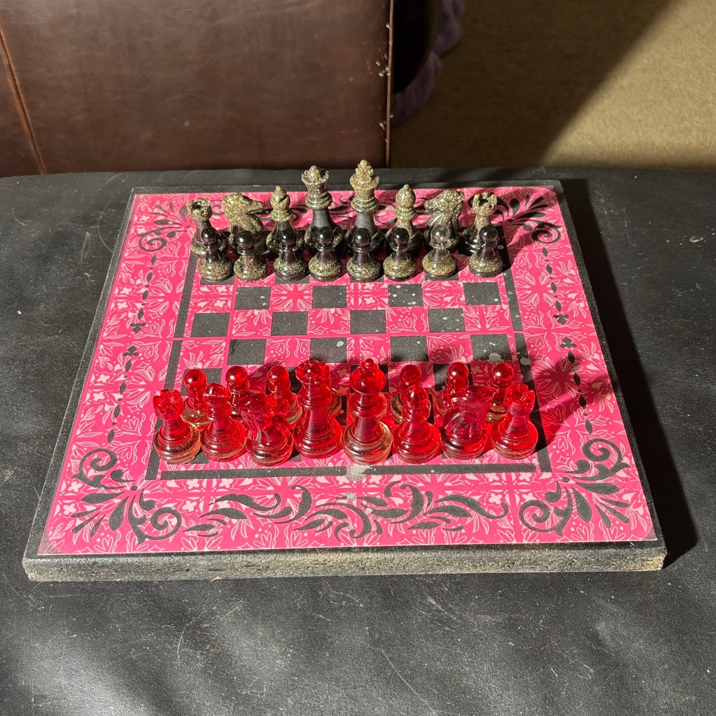 Royal Red - Scrapbook Chess Set