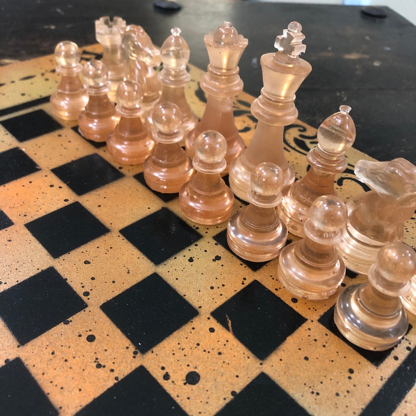 Safari Orange - Painted Chess Set