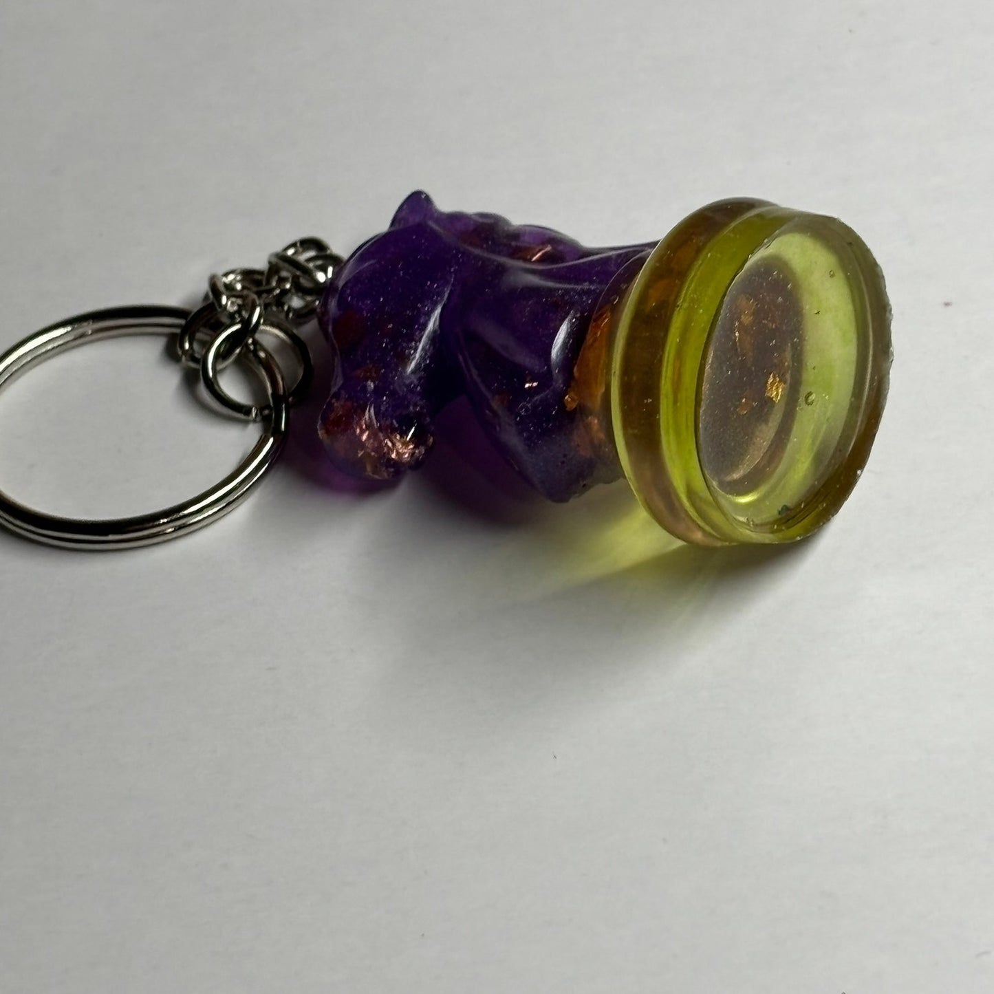 Purple Crystal Knight - Handmade Resin Keychain