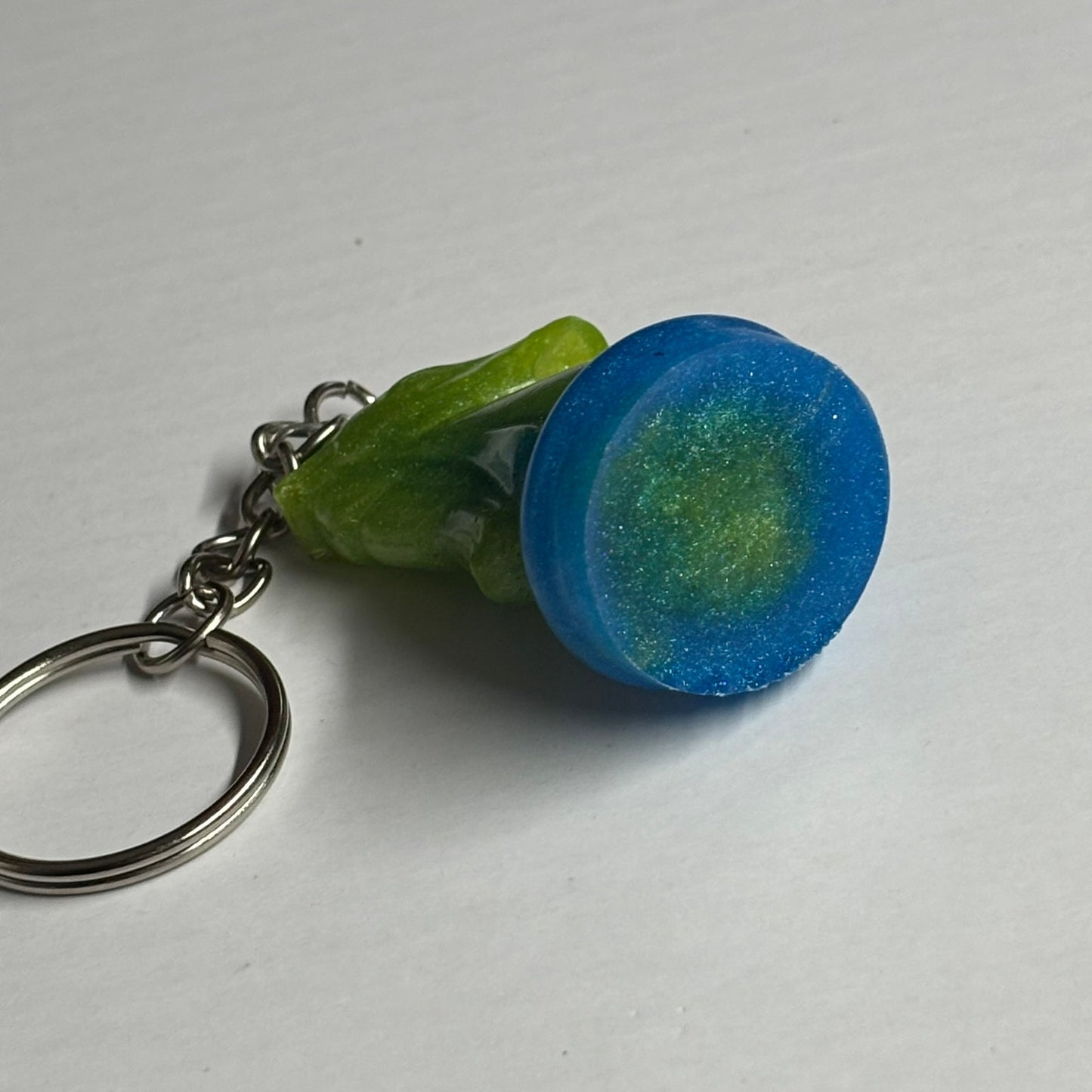 Green Swivel Knight - Handmade Resin Keychain