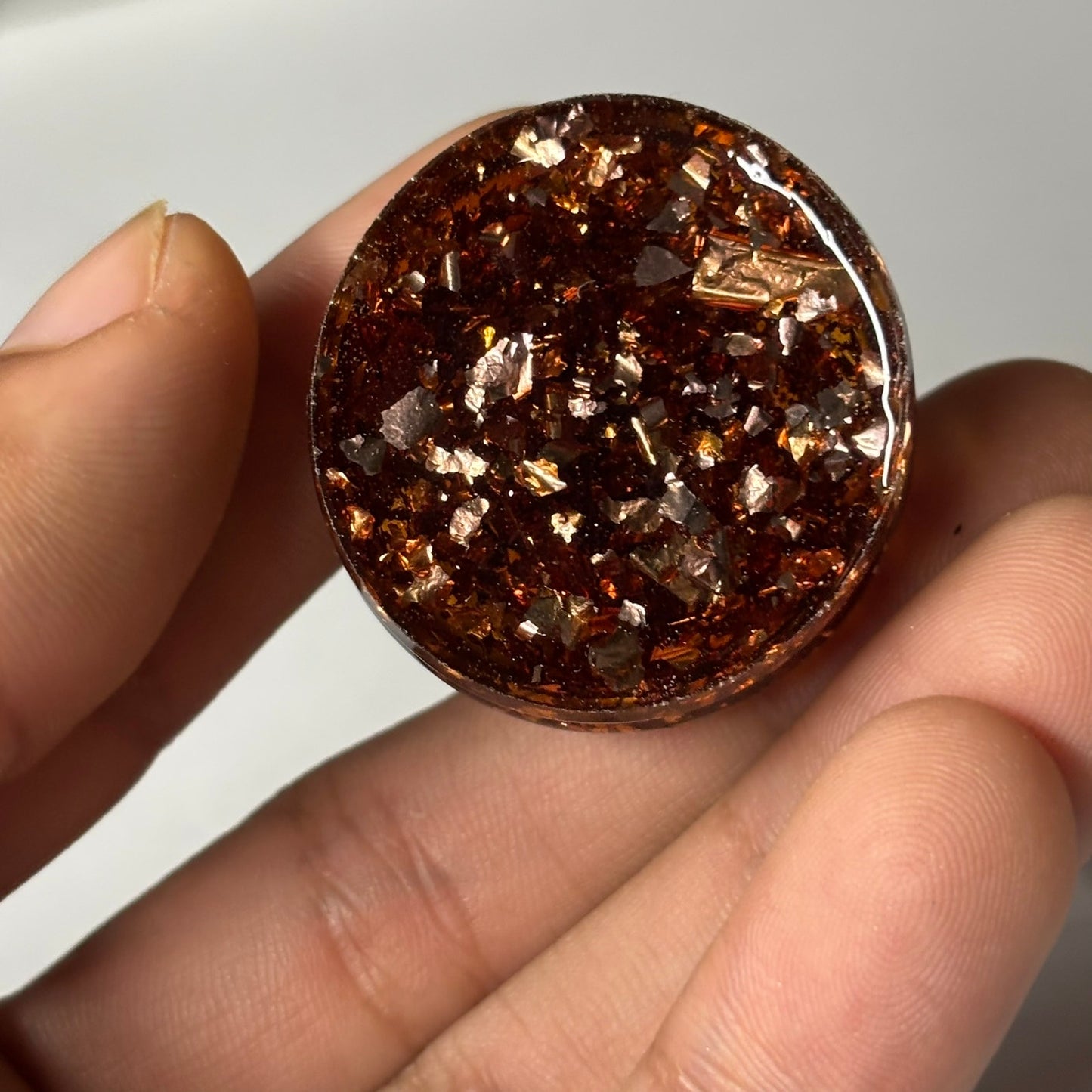 Amber Crystal Pawn - Handmade Resin Keychain - Large Edition