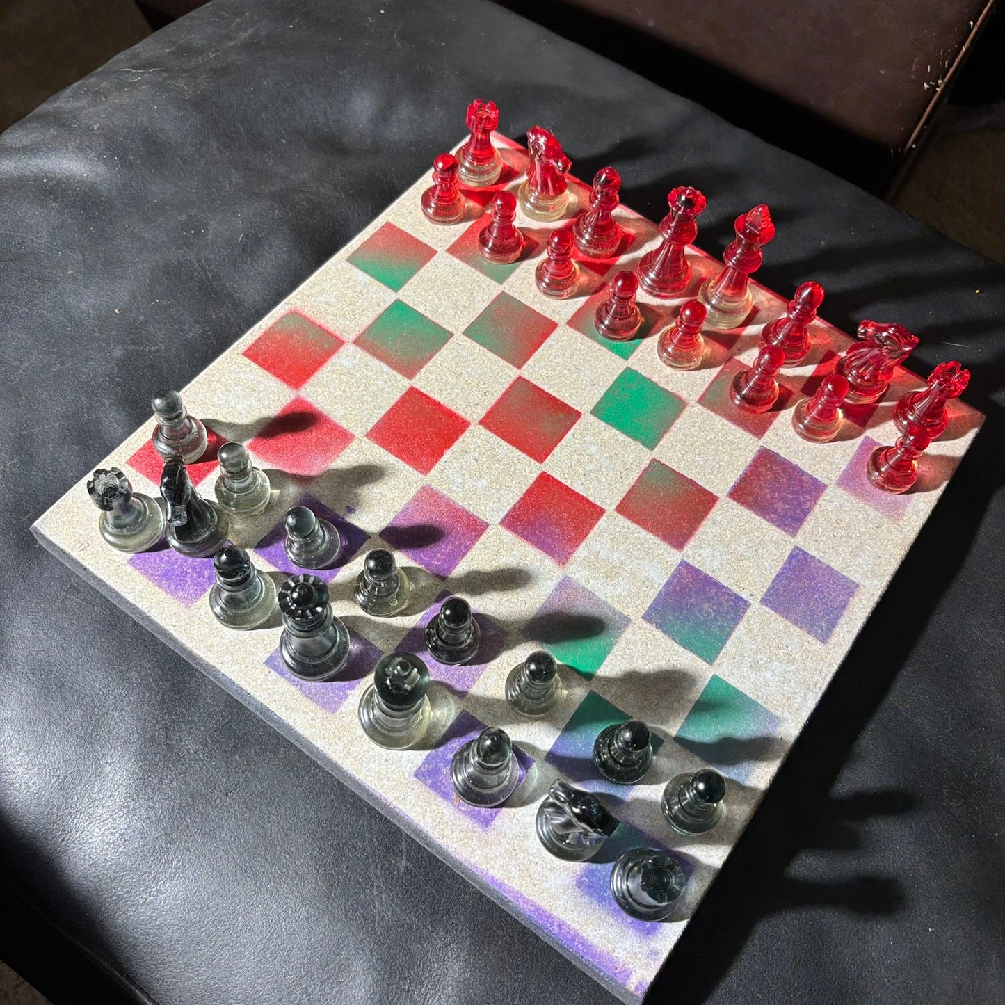 Rainbow Color Mix - Painted Chess Set