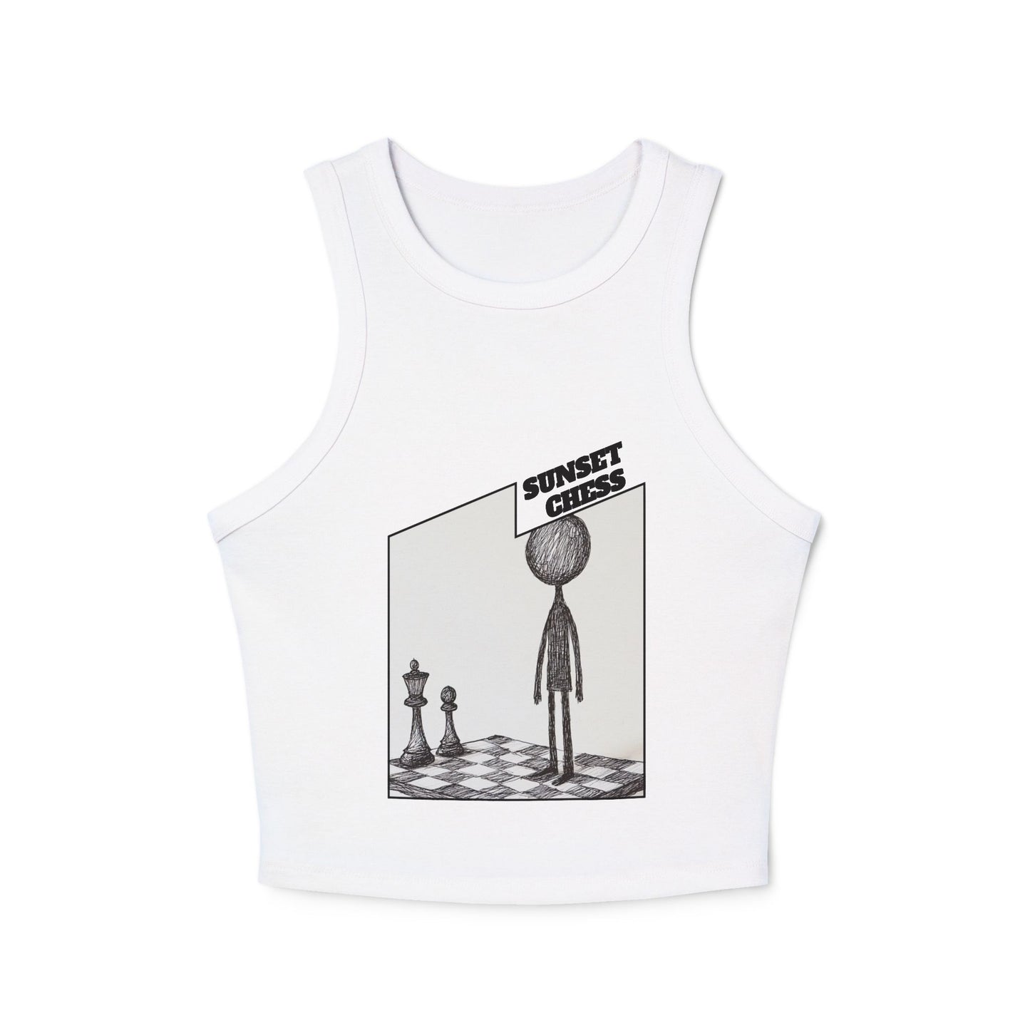 Stick & His Friends - Women's White Chess Tank Top