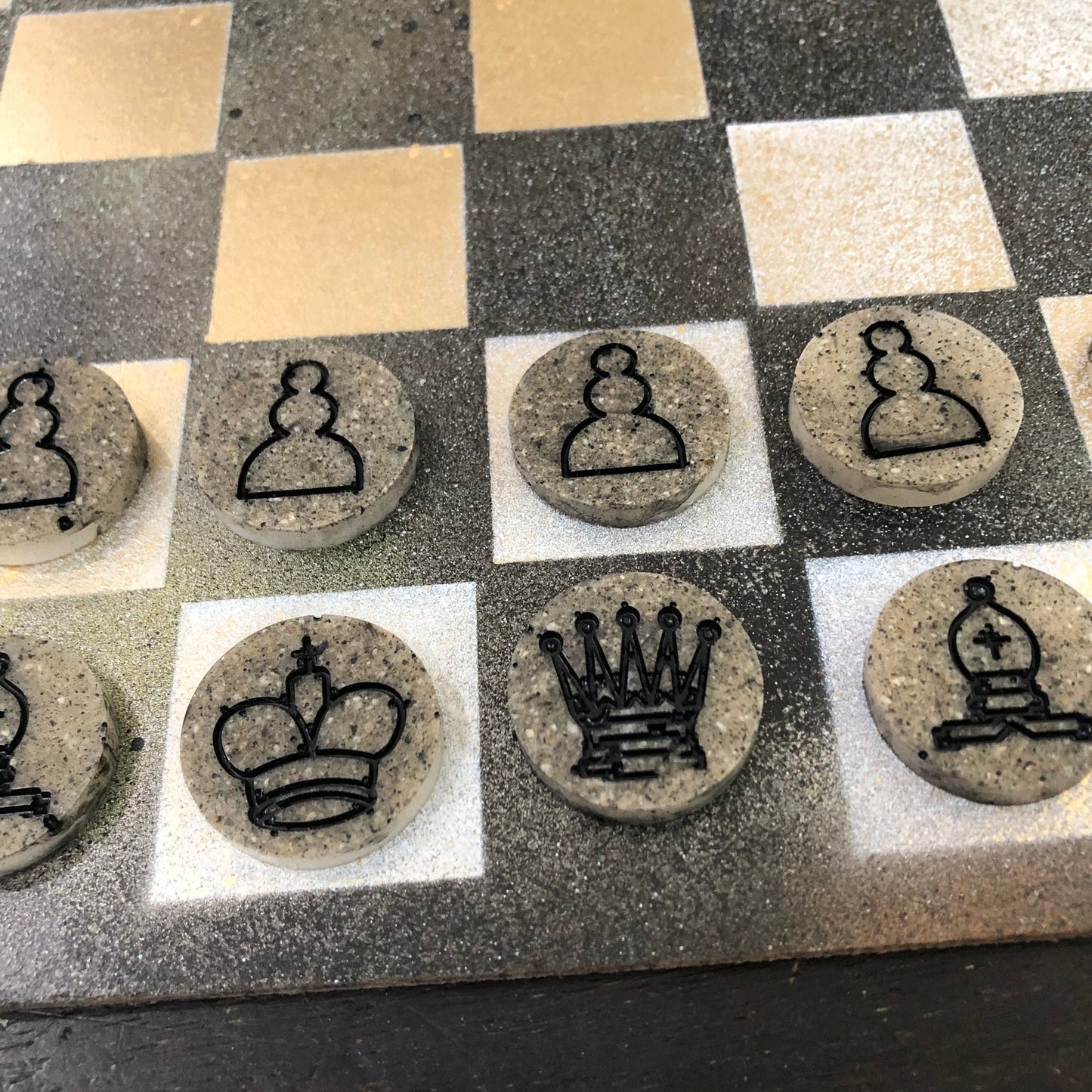 Golden Brown - Painted Chess Set