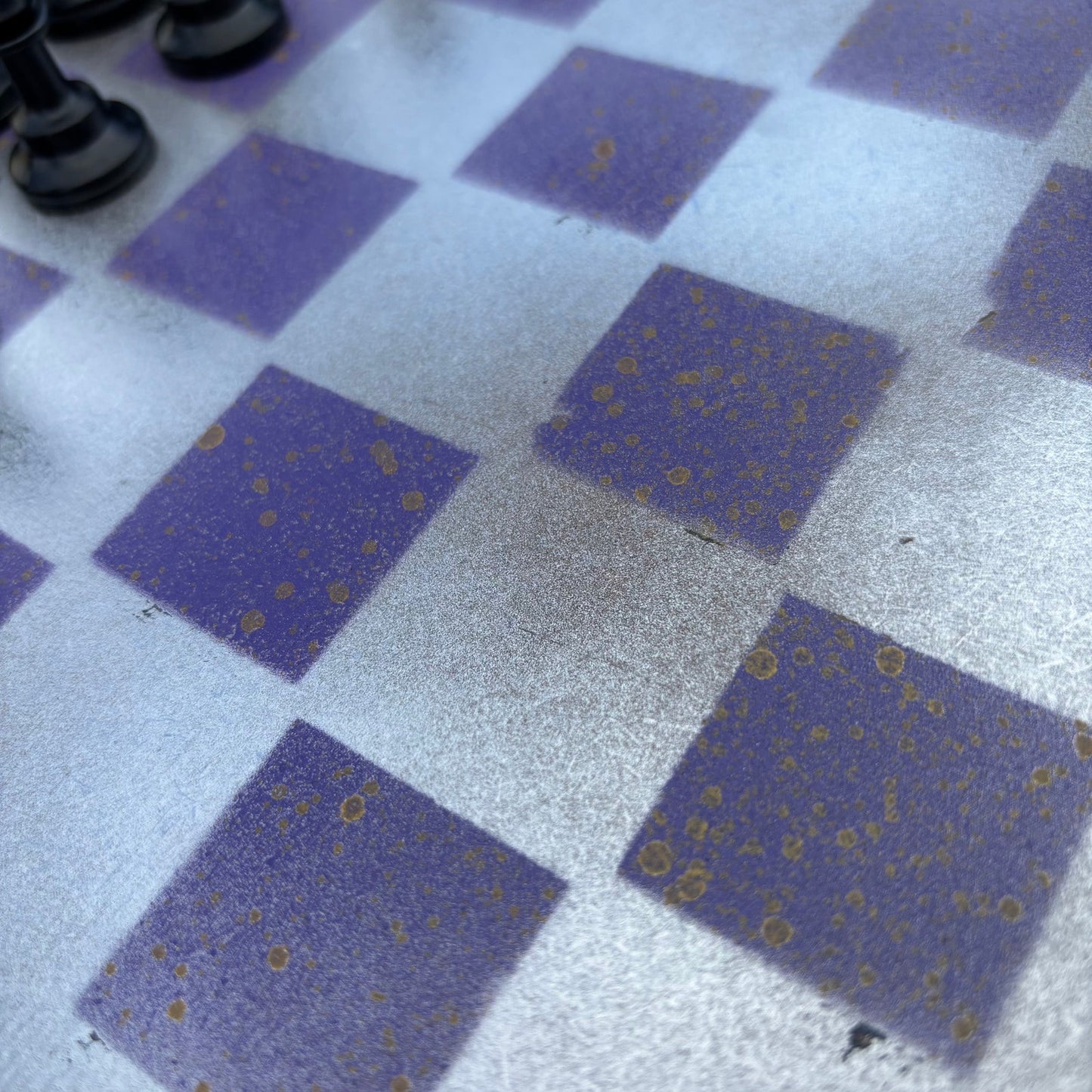 Silver Purple - Painted Chess Set
