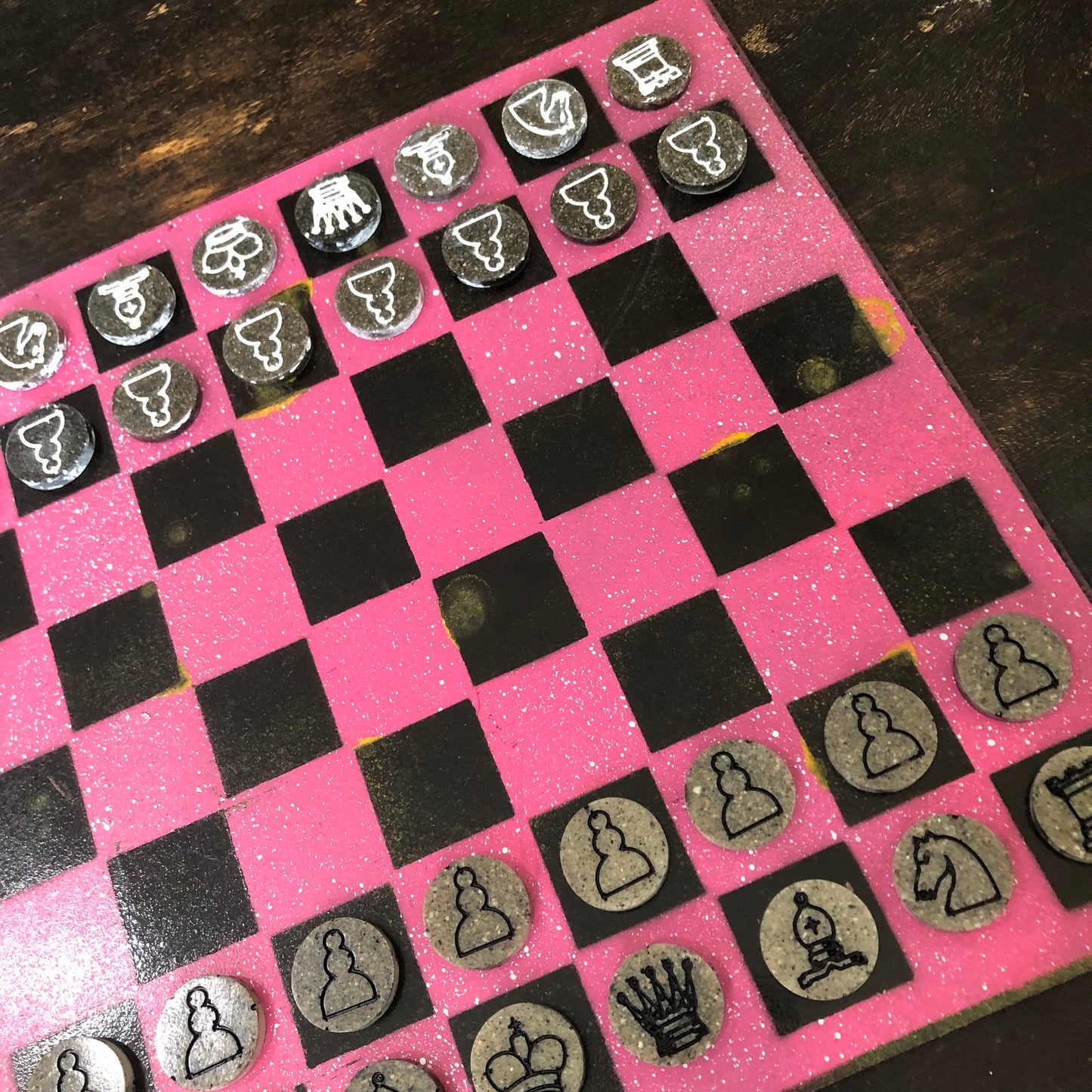 Vintage Pink - Painted Chess Set