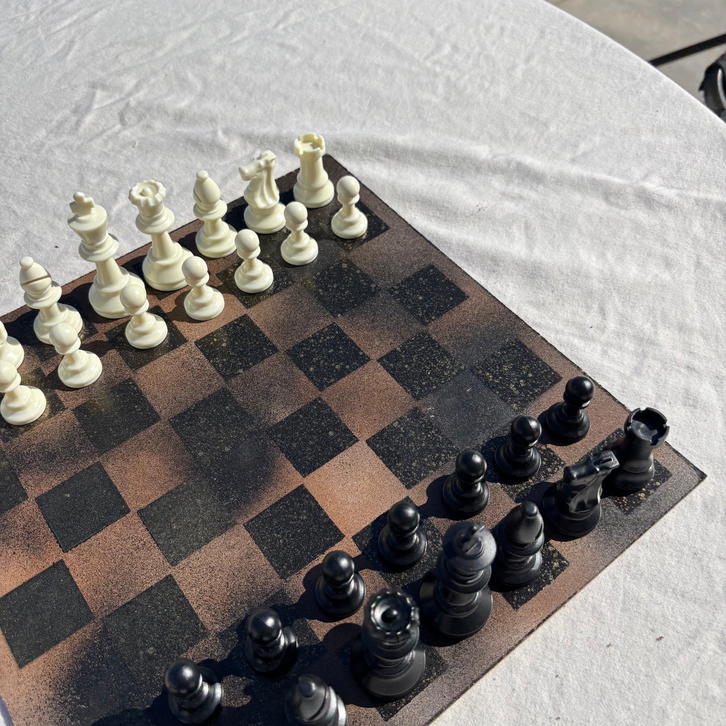 Vintage Brown - Painted Chess Set