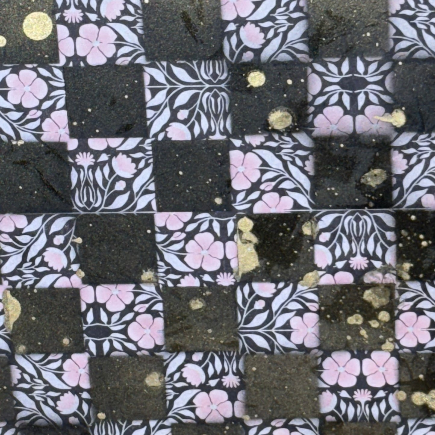 Vintage Gold Drops - Large Scrapbook Chess Board