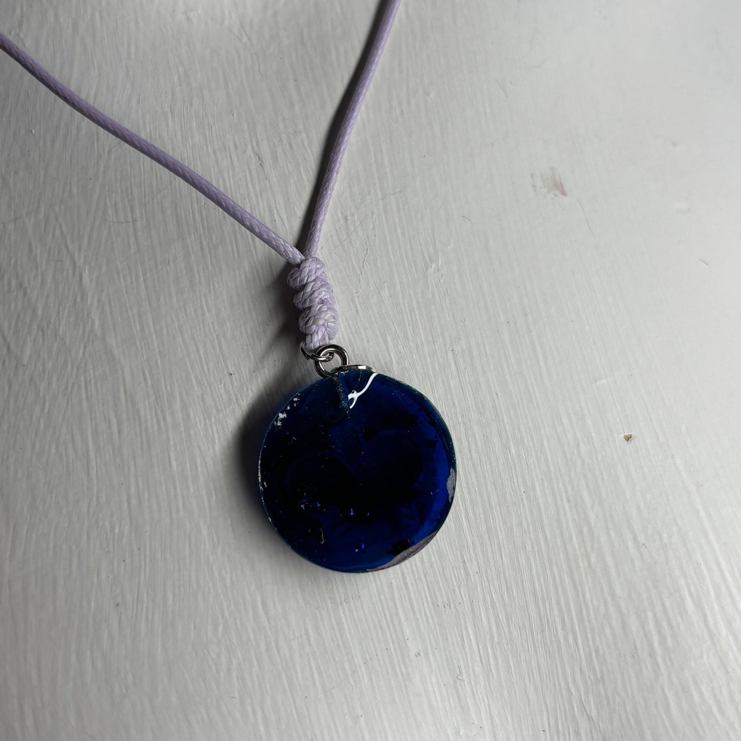 Blue King - Handmade Resin Chess Necklace