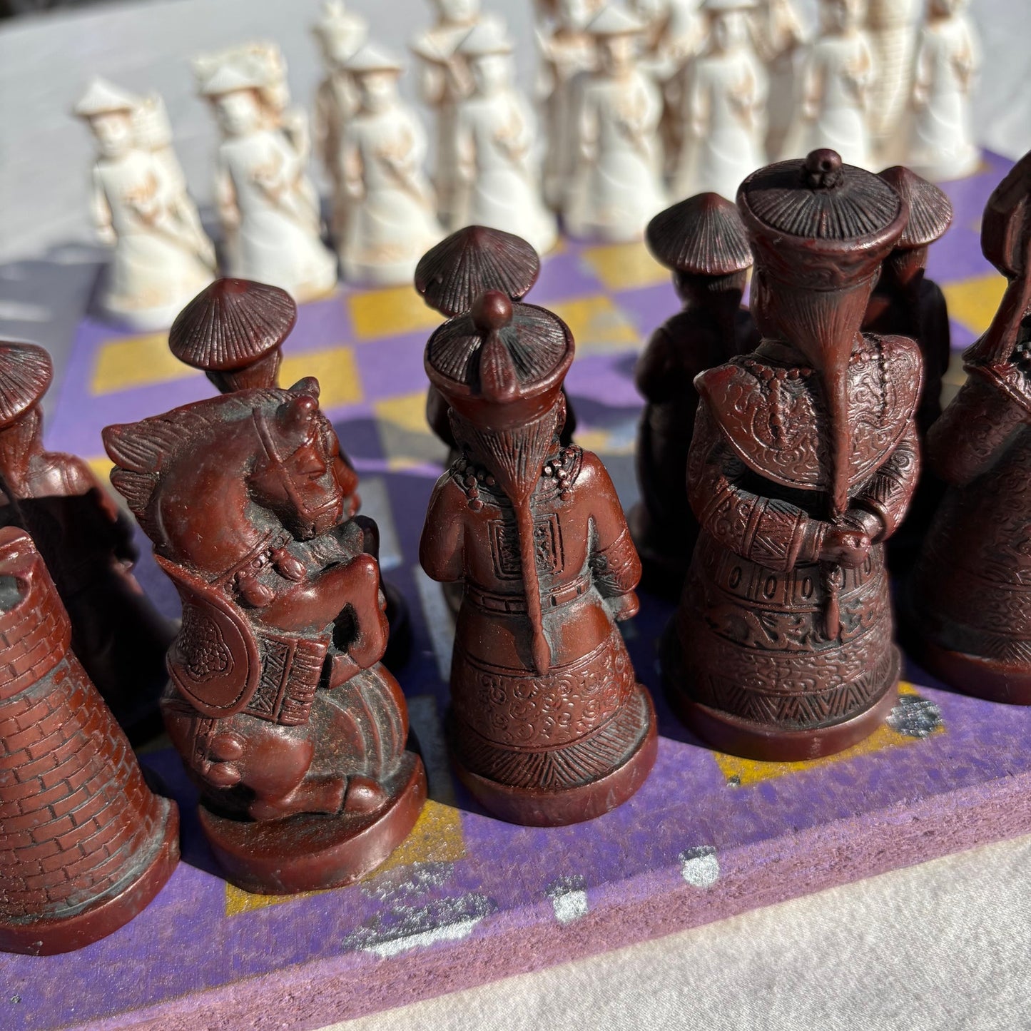 Purple & Yellow - Chinese Edition Chess Set