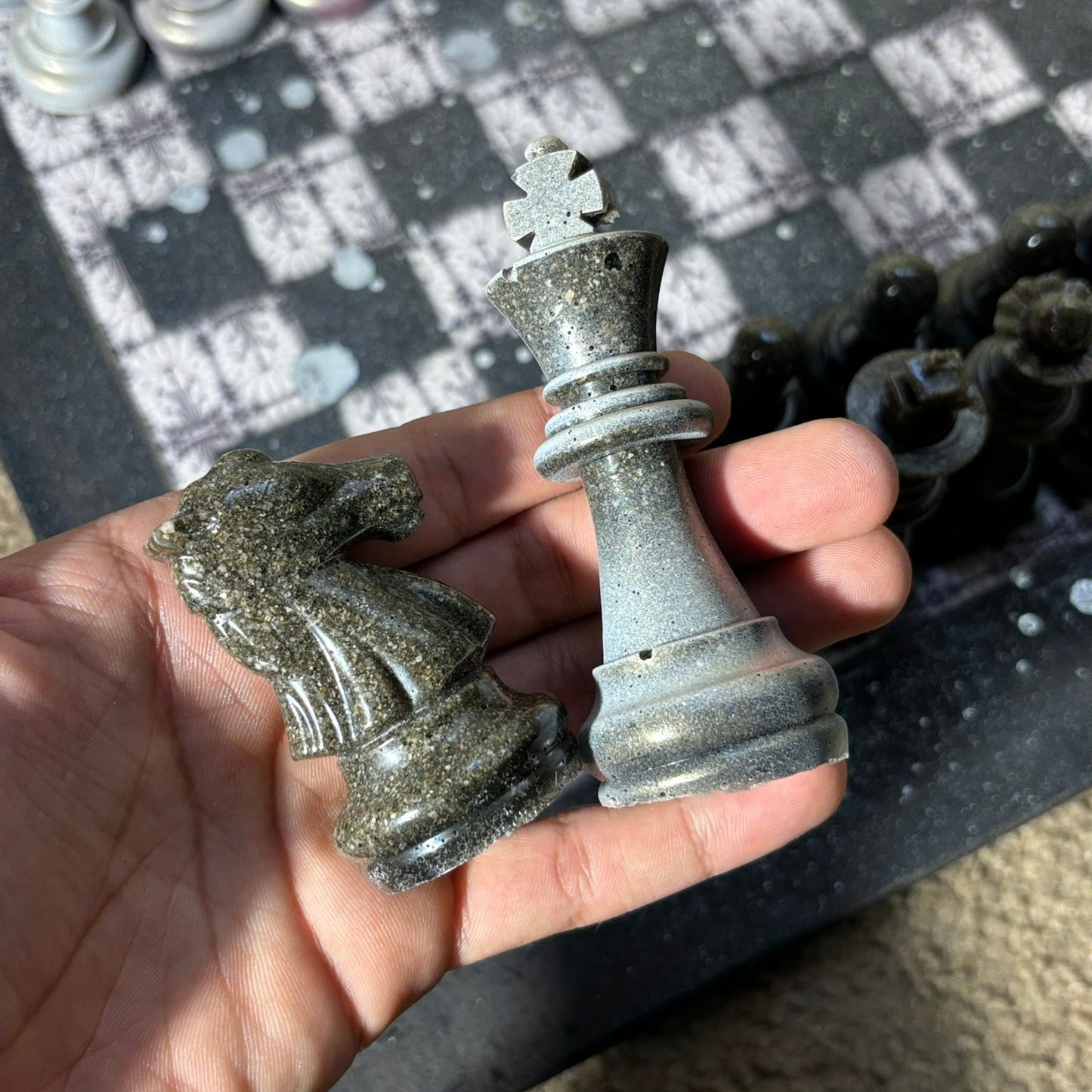 Golden Hue - Large Deluxe Chess Set