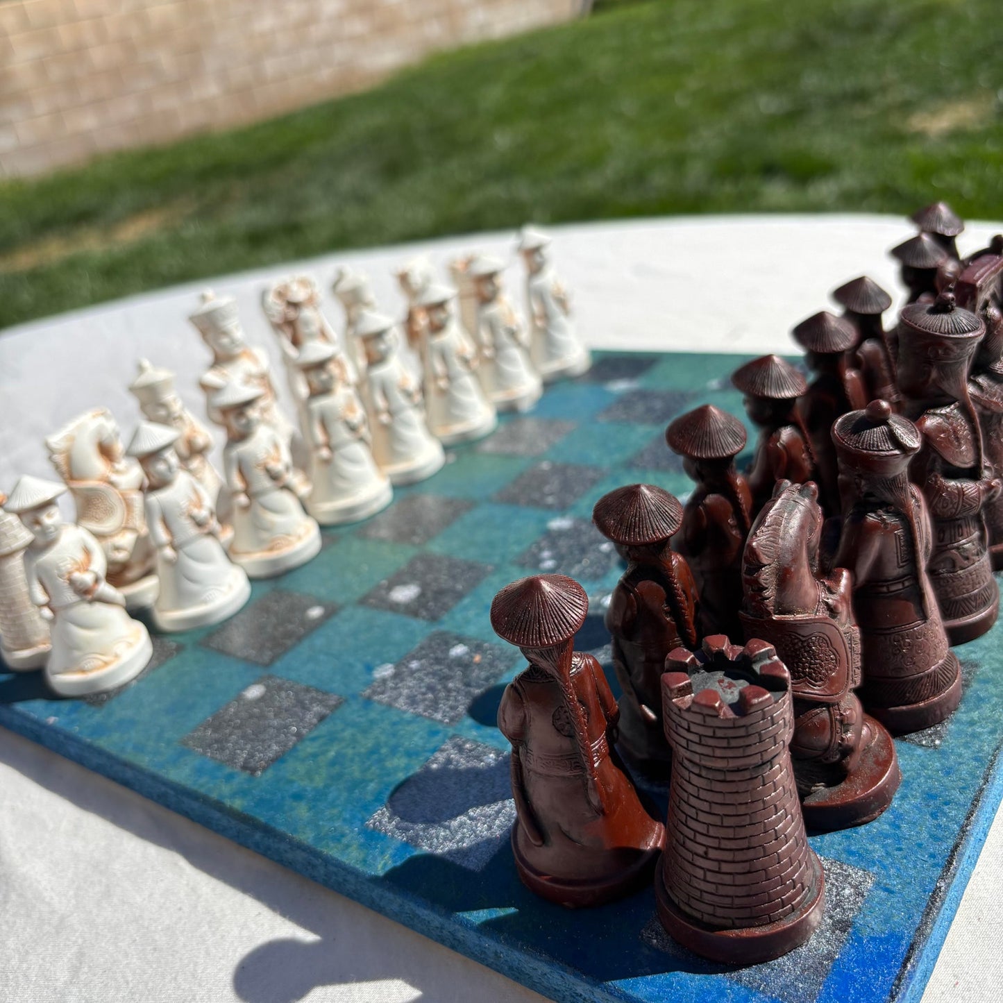 Forest Green - Chinese Edition Chess Set