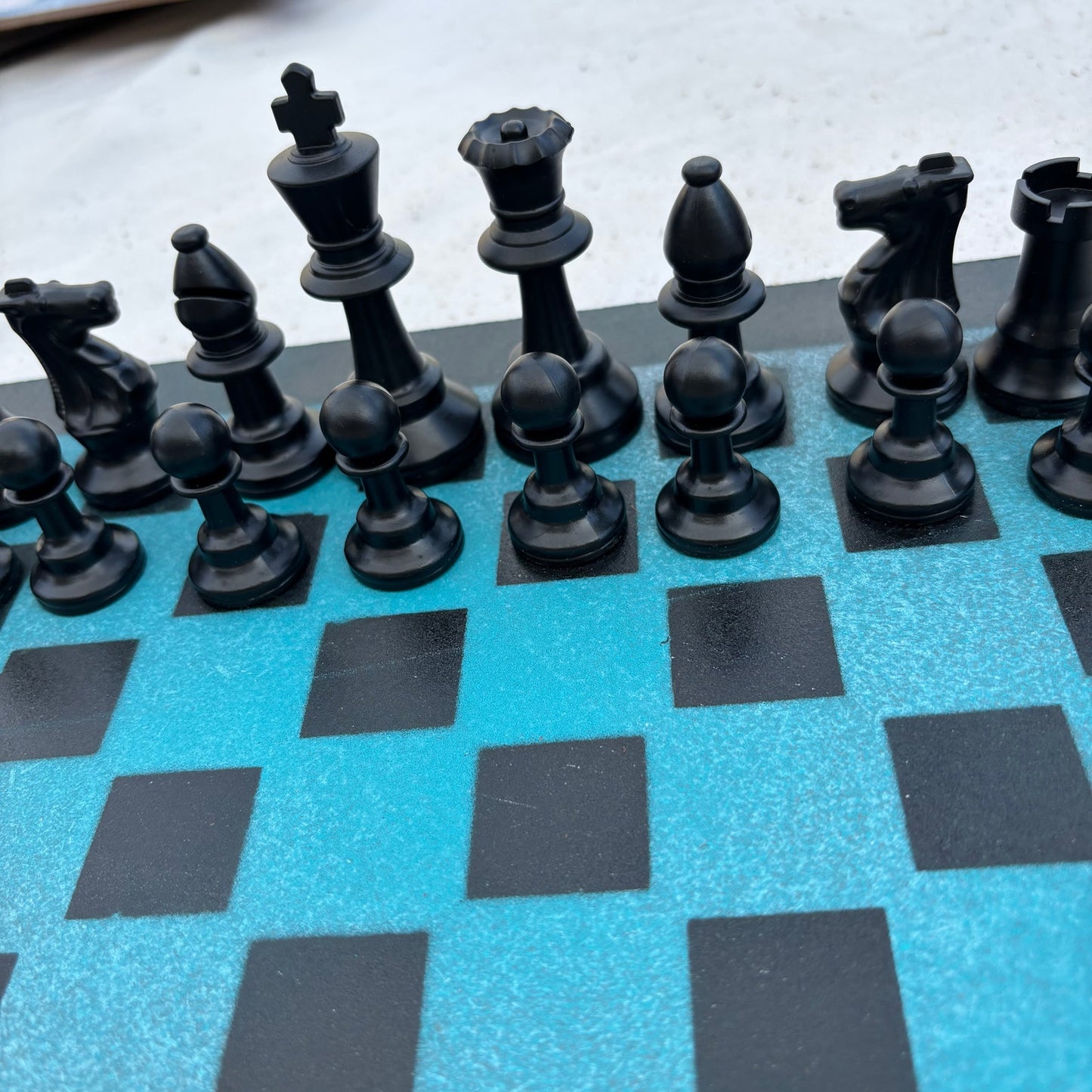 Beautiful Blue - Painted Chess Set