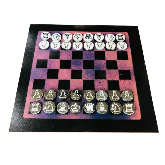 Purple Void - Painted Chess Set