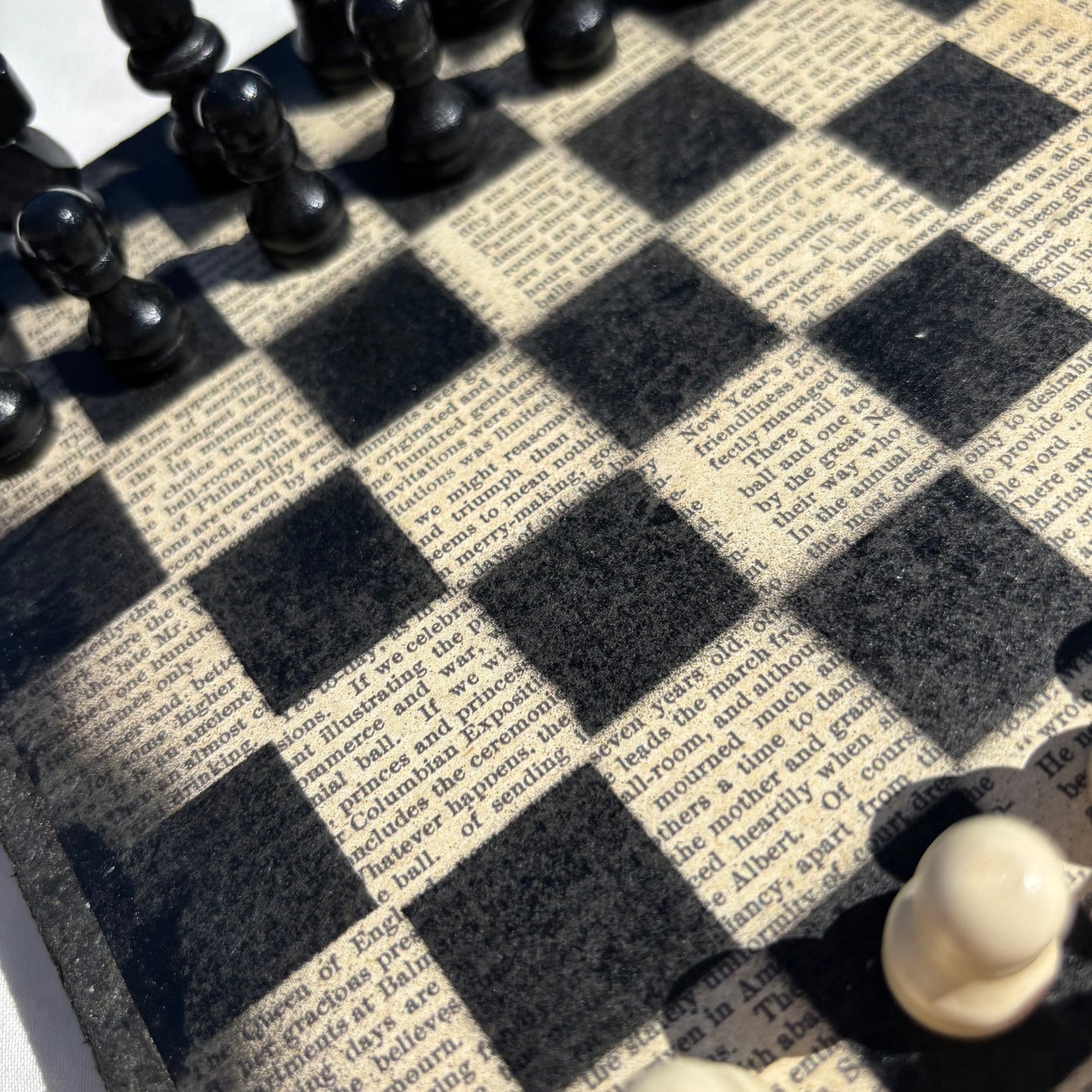 Vintage Words - Scrapbook Chess Set