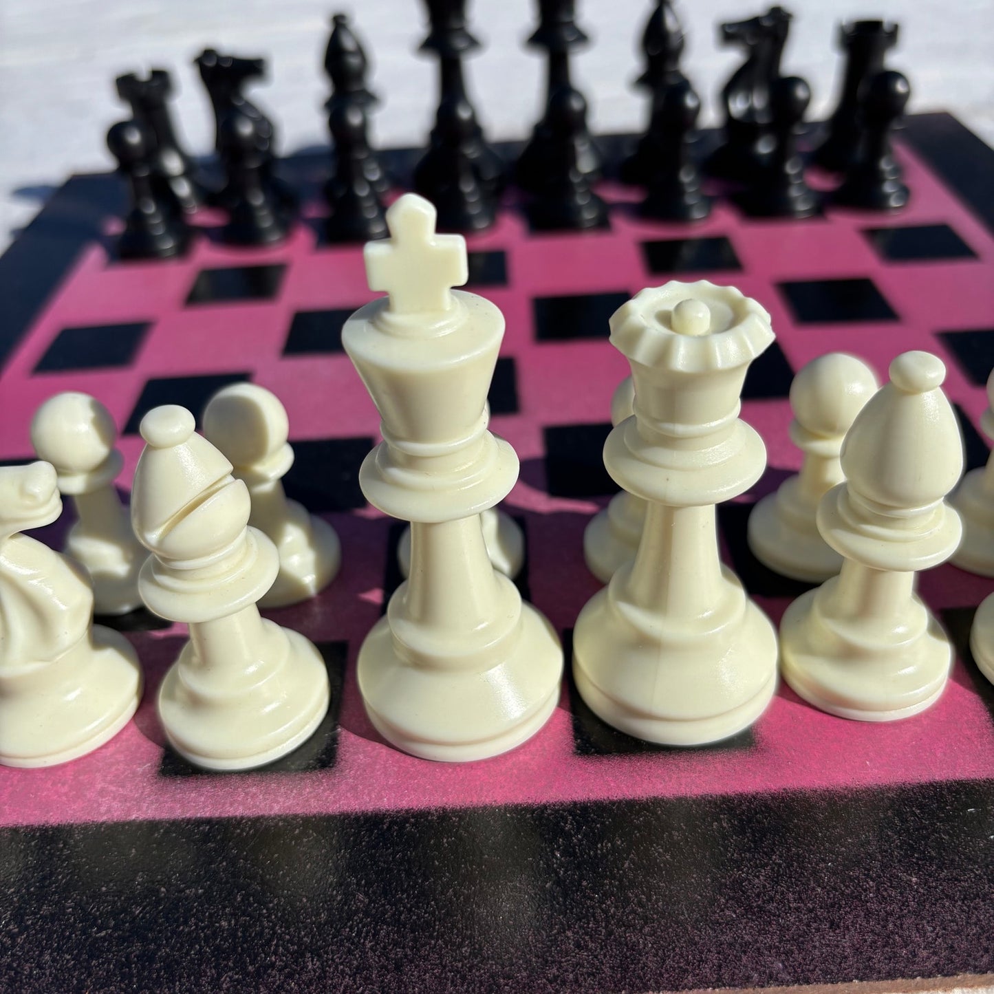 Hot Pink - Painted Chess Set