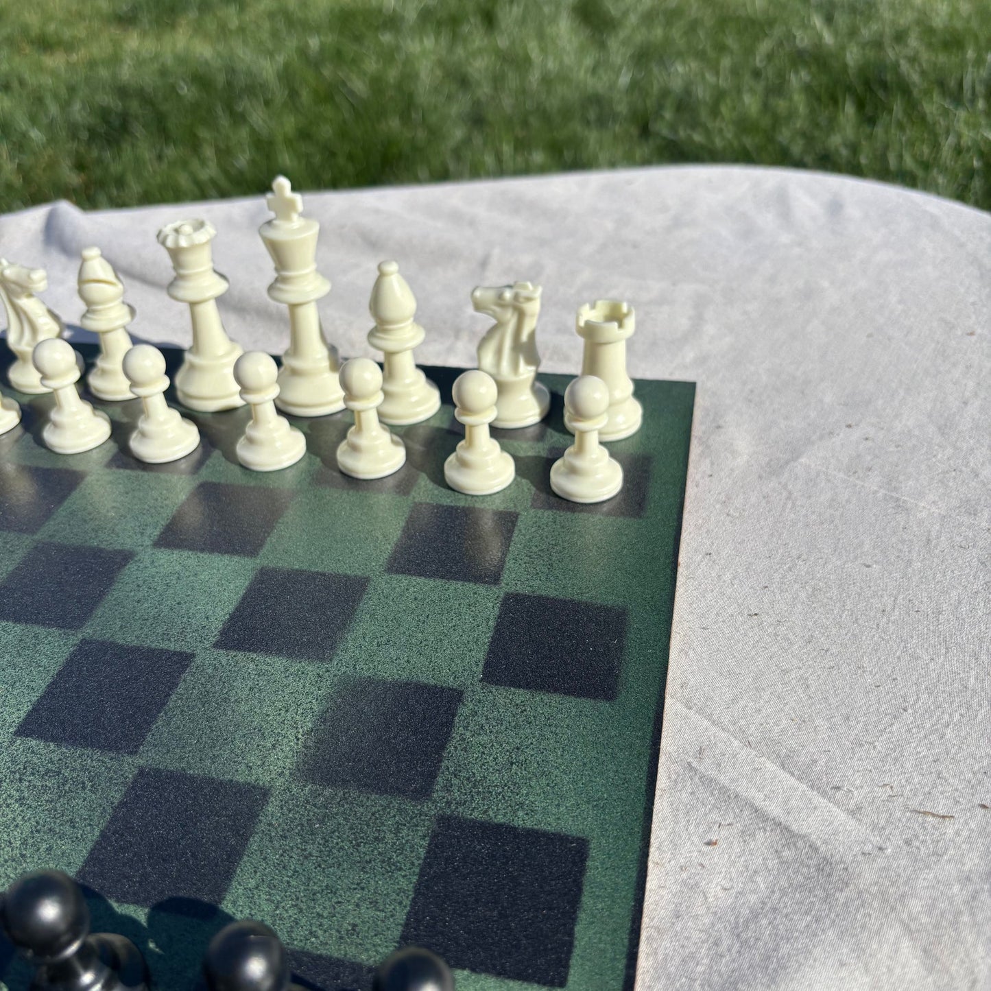 Dark Green - Painted Chess Set