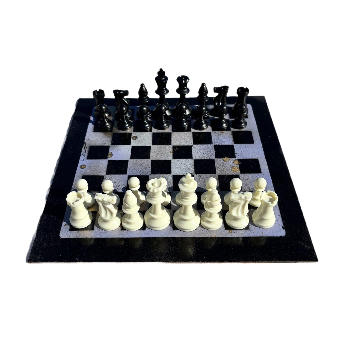 Dripped Gold - Painted Chess Set