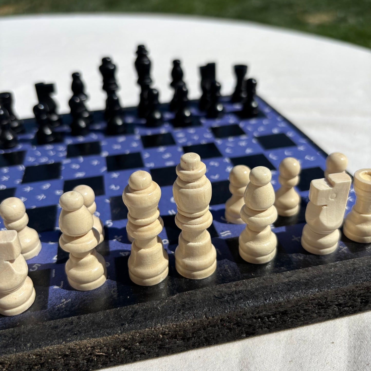 Purple Symbols - Scrapbook Chess Set