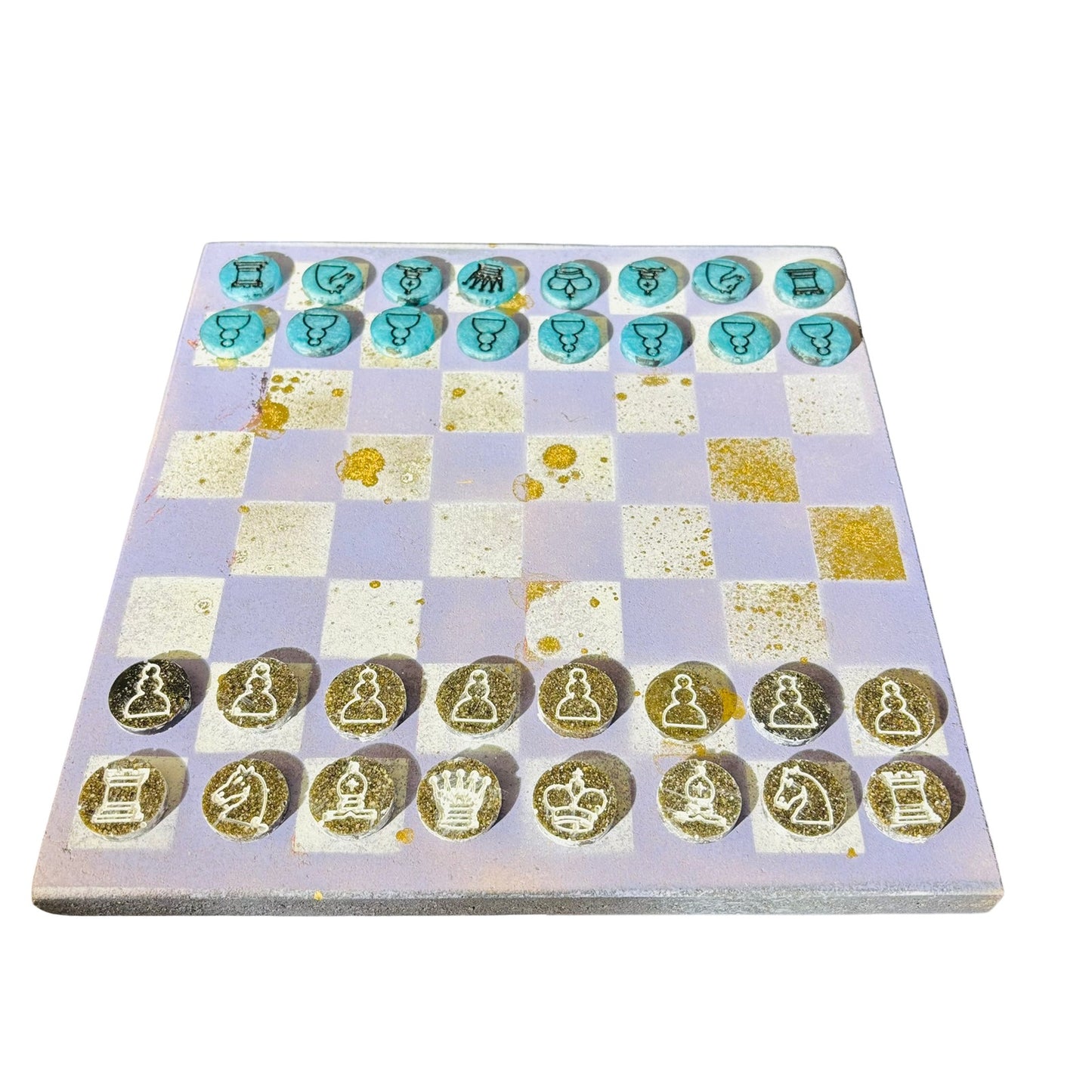 Simple Purple - Painted Chess Set