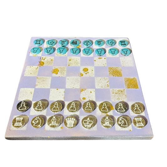 Simple Purple - Painted Chess Set