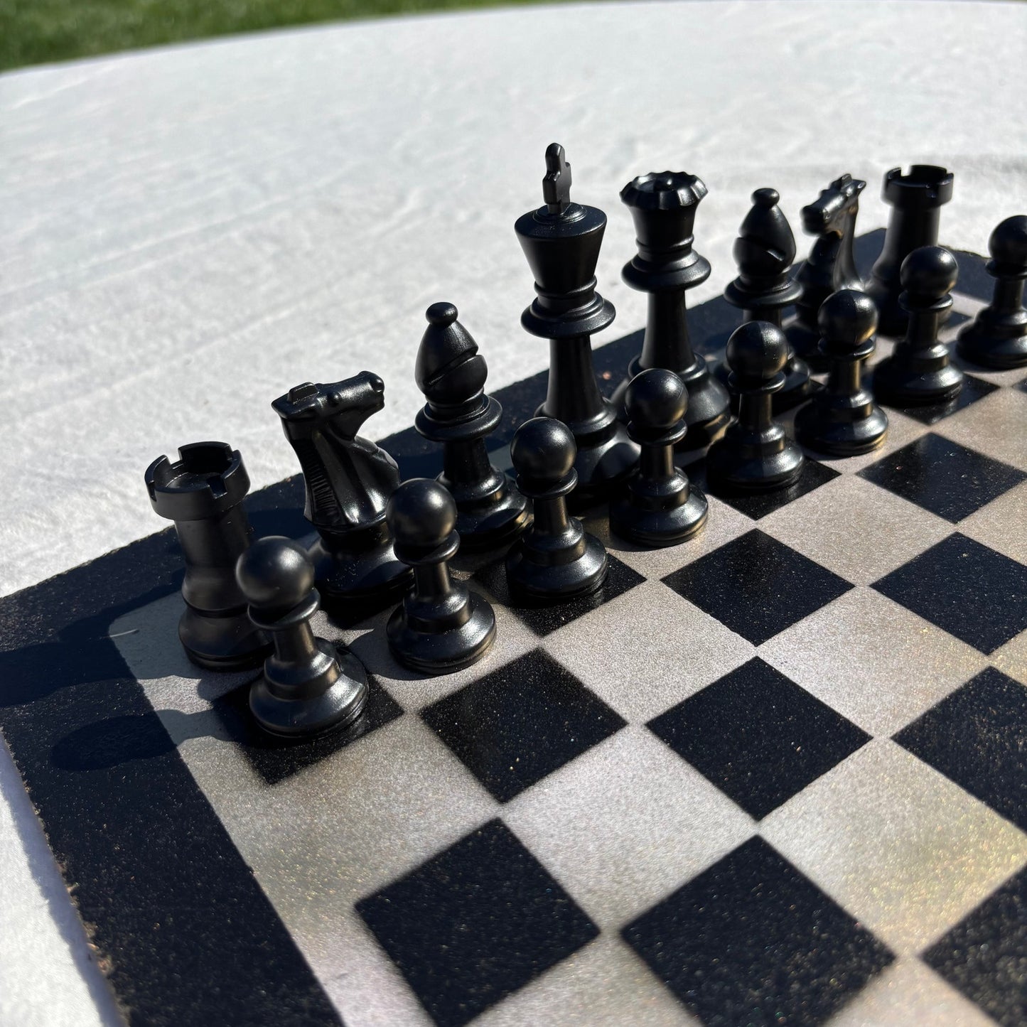 Simple Cream - Painted Chess Set